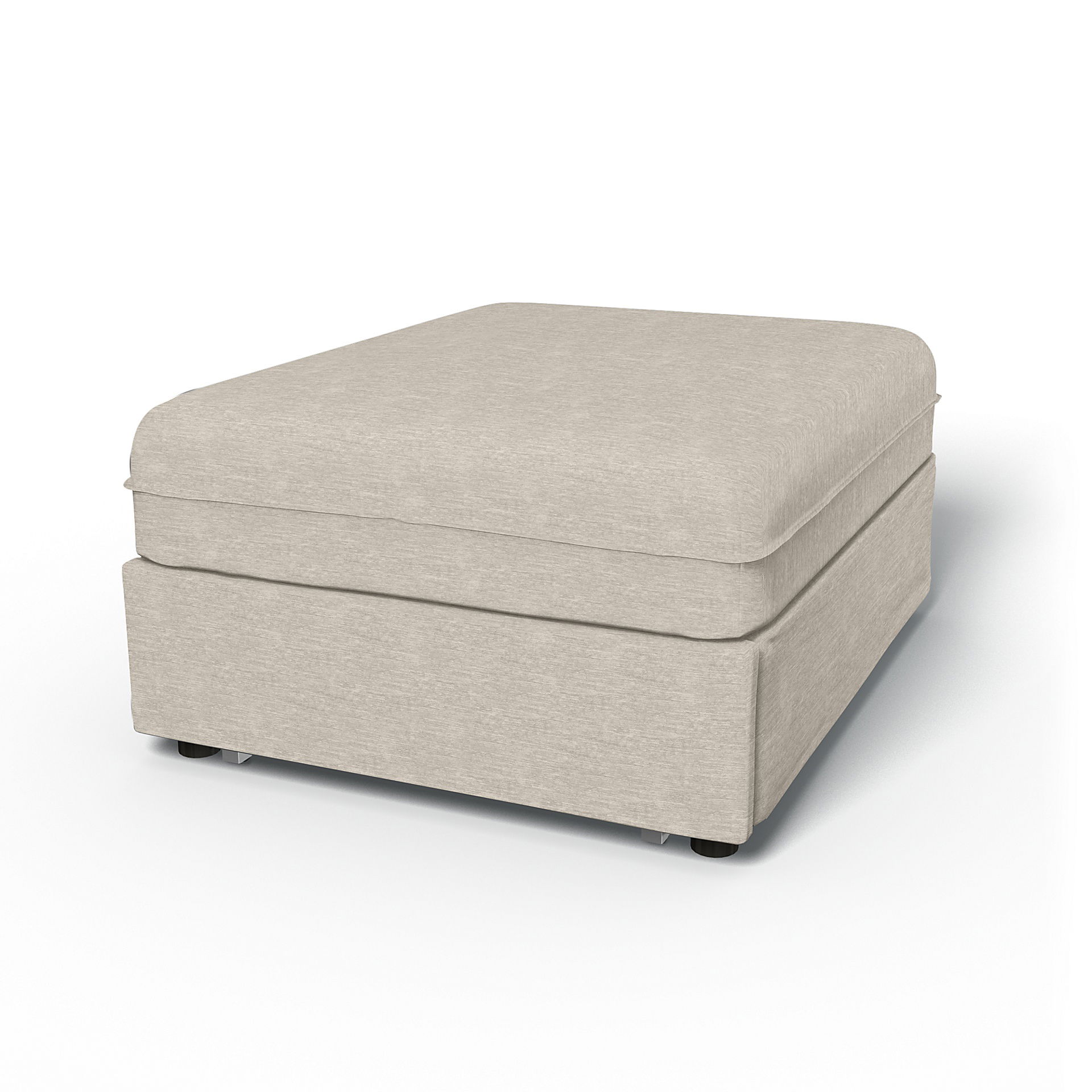 IKEA - Vallentuna Seat Module with Sofa Bed Cover 80x100cm 32x39in, Natural White, Velvet - Bemz