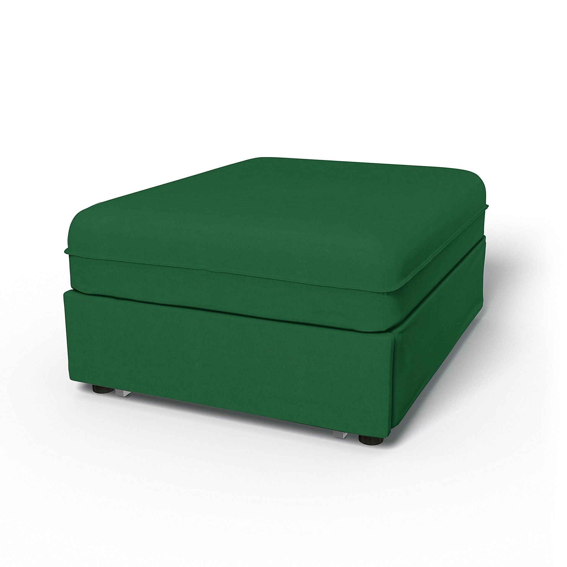 IKEA - Vallentuna Seat Module with Sofa Bed Cover 80x100cm 32x39in, Abundant Green, Velvet - Bemz
