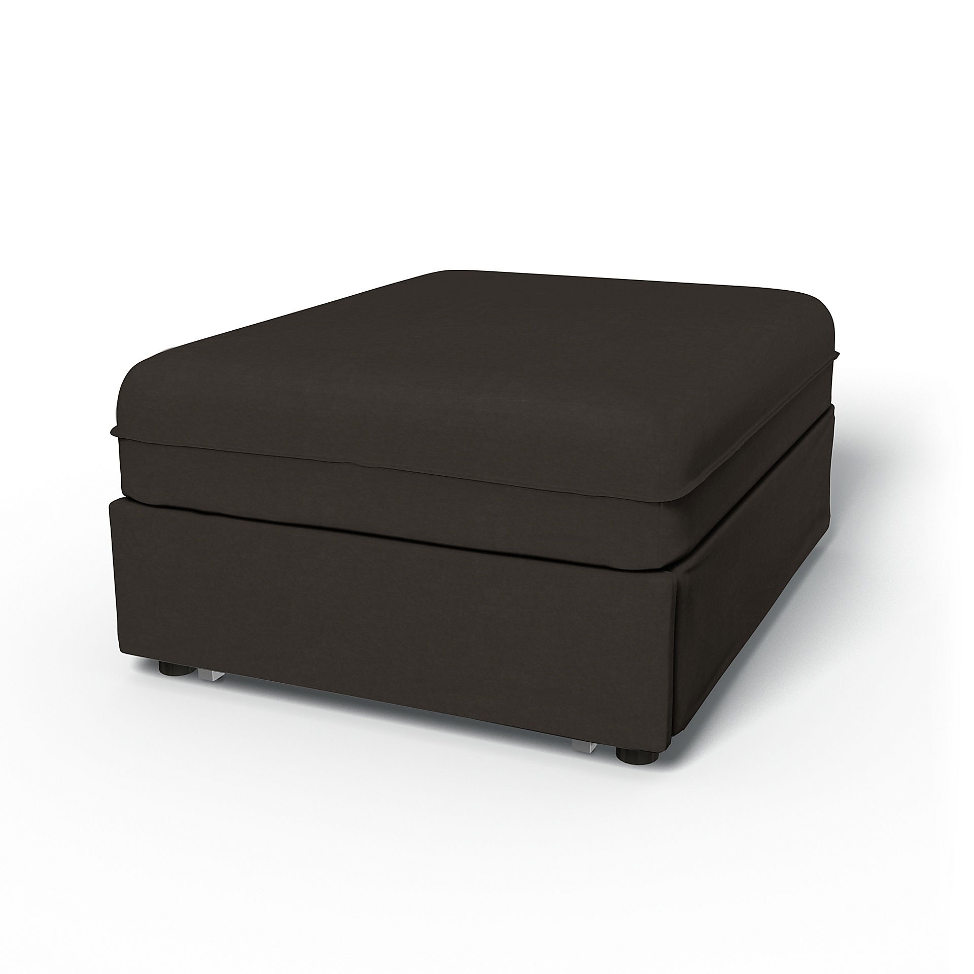 IKEA - Vallentuna Seat Module with Sofa Bed Cover 80x100cm 32x39in, Licorice, Velvet - Bemz