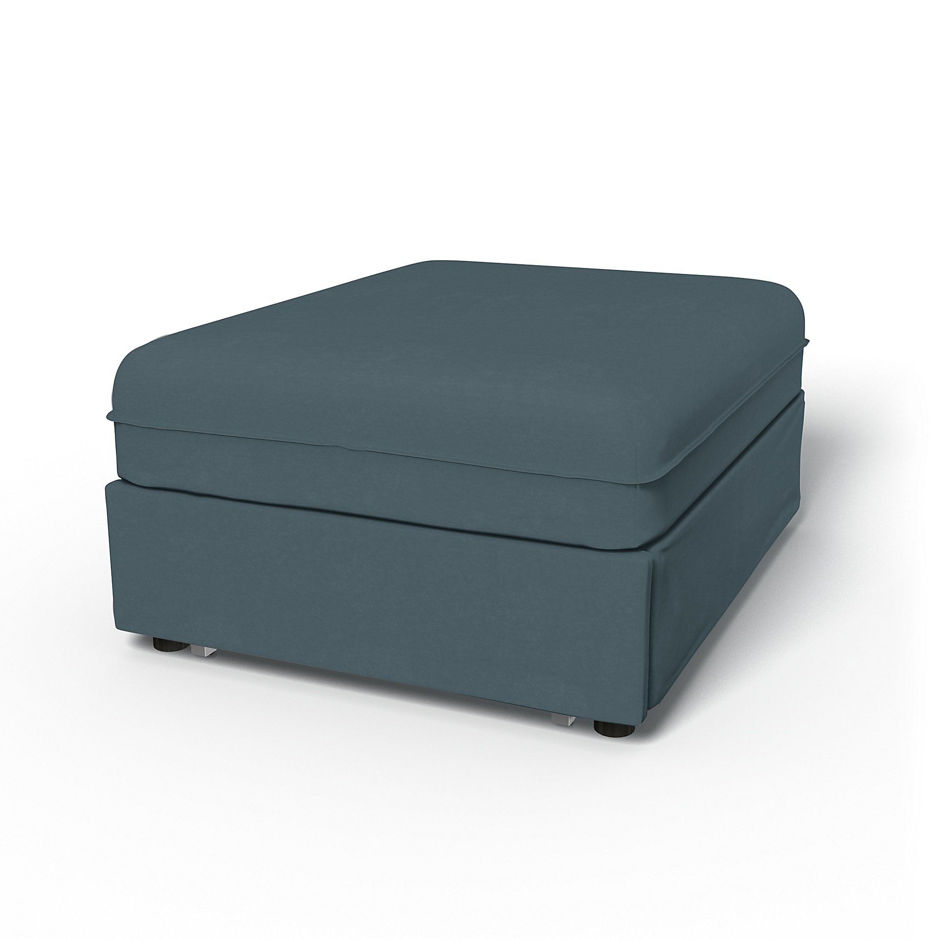 IKEA - Vallentuna Seat Module with Sofa Bed Cover 80x100cm 32x39in, Duck Egg, Velvet - Bemz