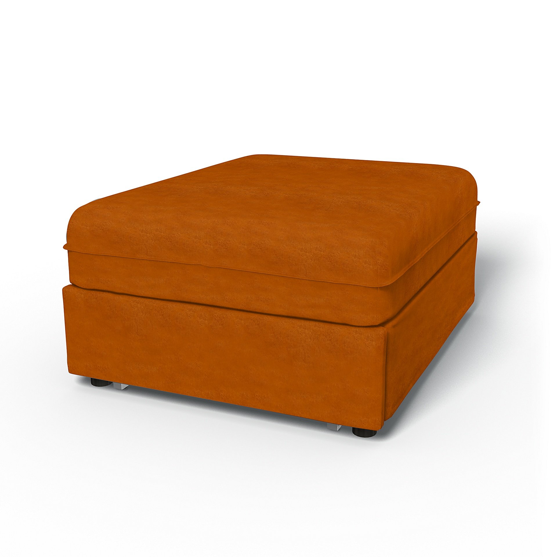 IKEA - Vallentuna Seat Module with Sofa Bed Cover 80x100cm 32x39in, Cognac, Velvet - Bemz