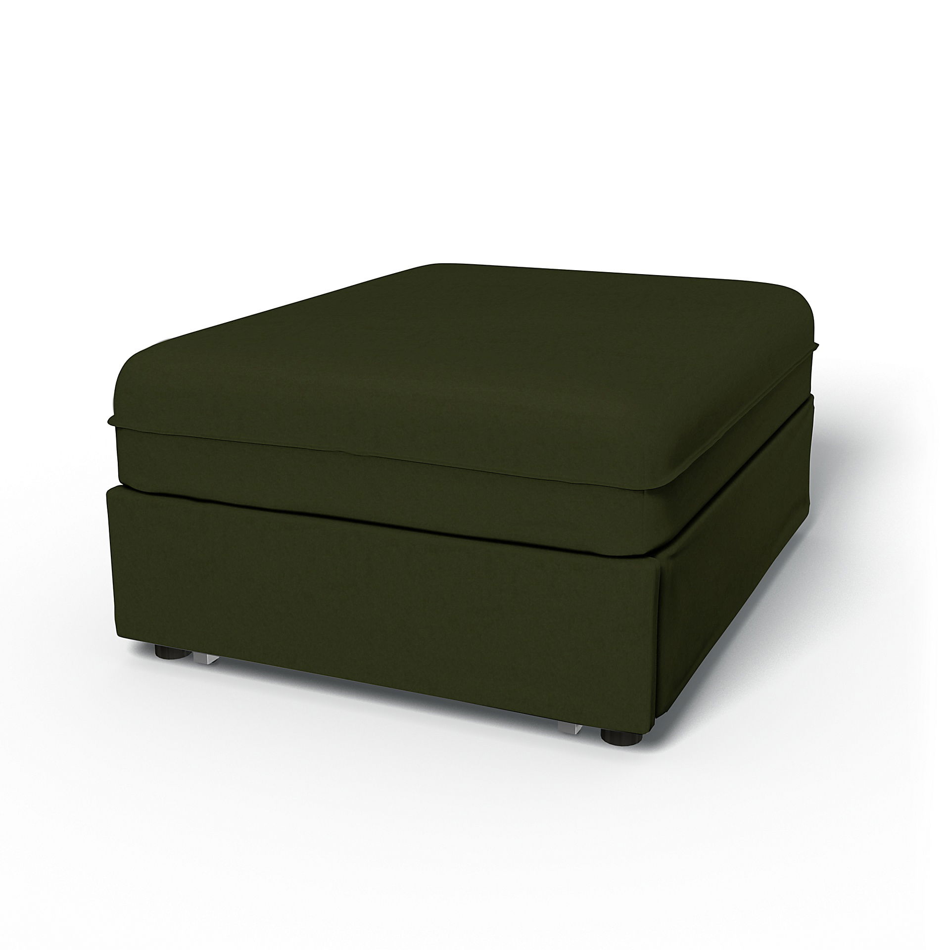 IKEA - Vallentuna Seat Module with Sofa Bed Cover 80x100cm 32x39in, Moss, Velvet - Bemz
