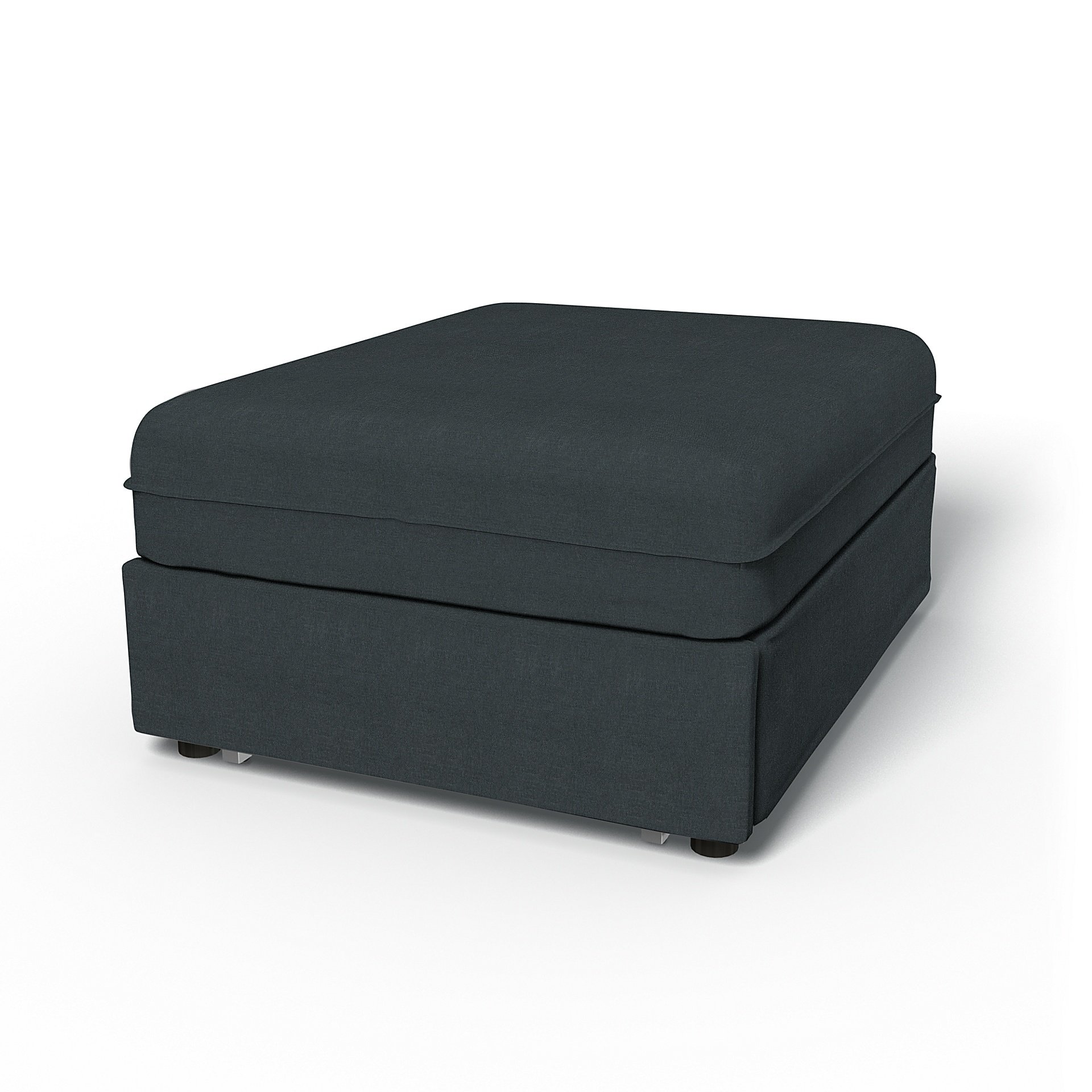 IKEA - Vallentuna Seat Module with Sofa Bed Cover 80x100cm 32x39in, Graphite Grey, Linen - Bemz