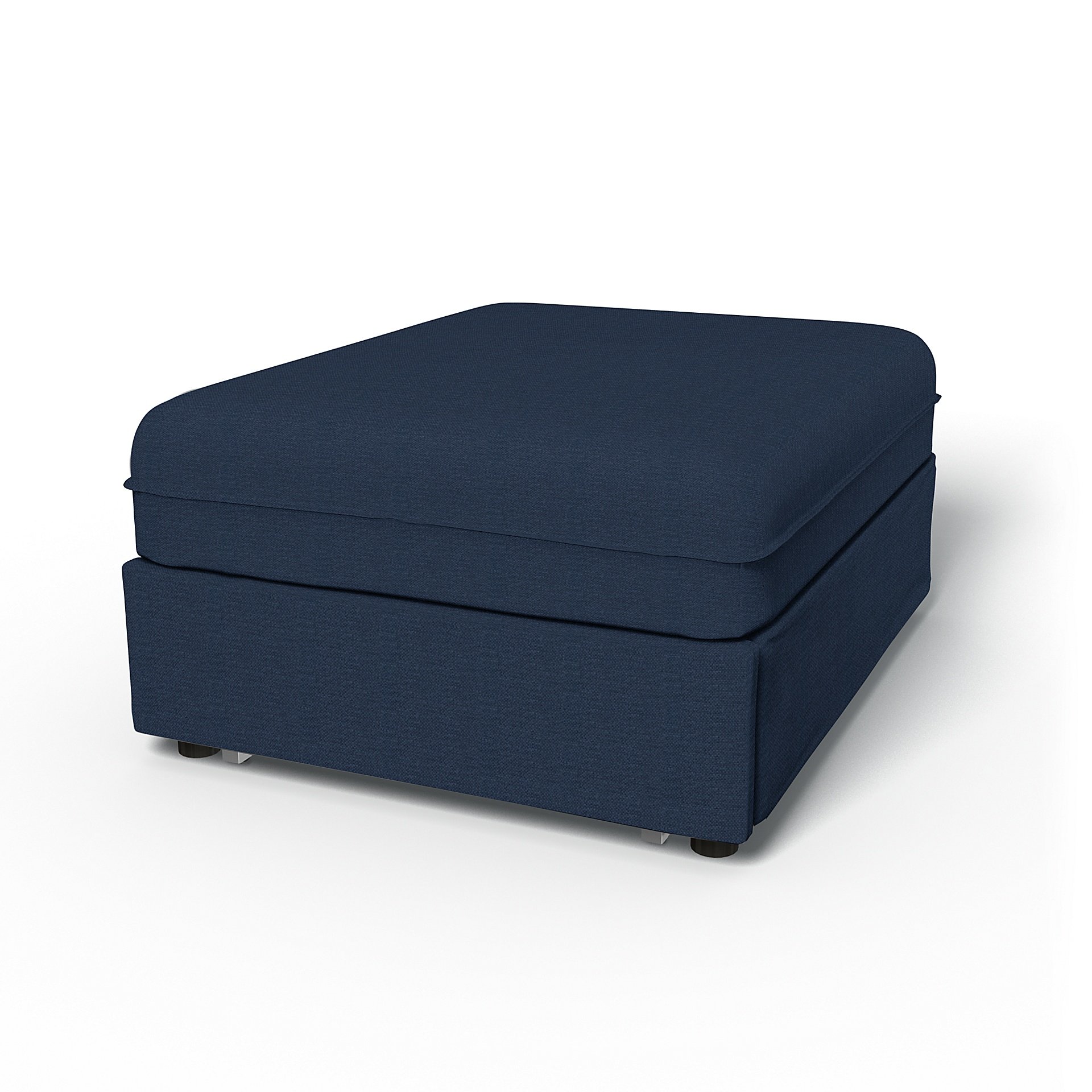 IKEA - Vallentuna Seat Module with Sofa Bed Cover 80x100cm 32x39in, Navy Blue, Linen - Bemz