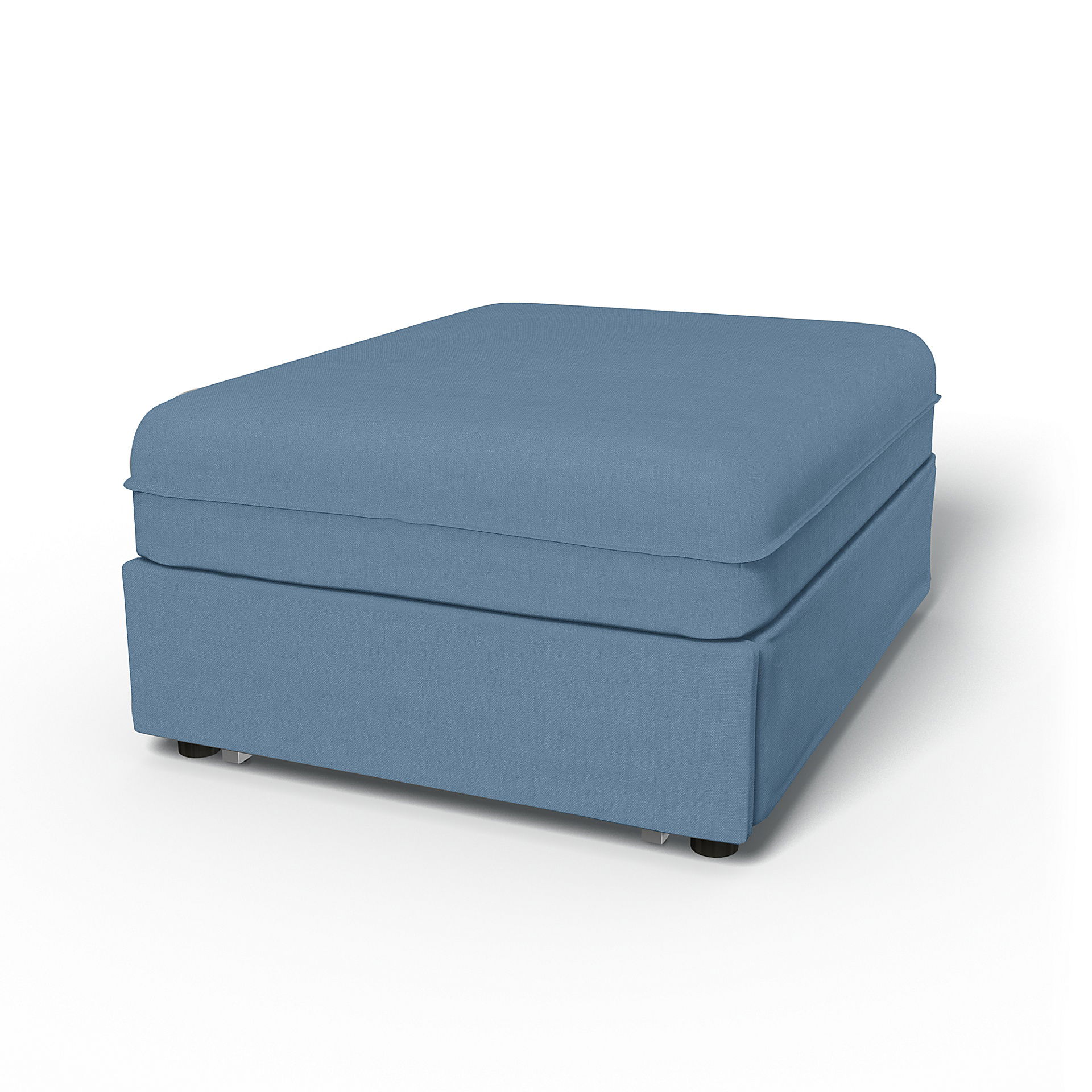 IKEA - Vallentuna Seat Module with Sofa Bed Cover 80x100cm 32x39in, Vintage Blue, Linen - Bemz