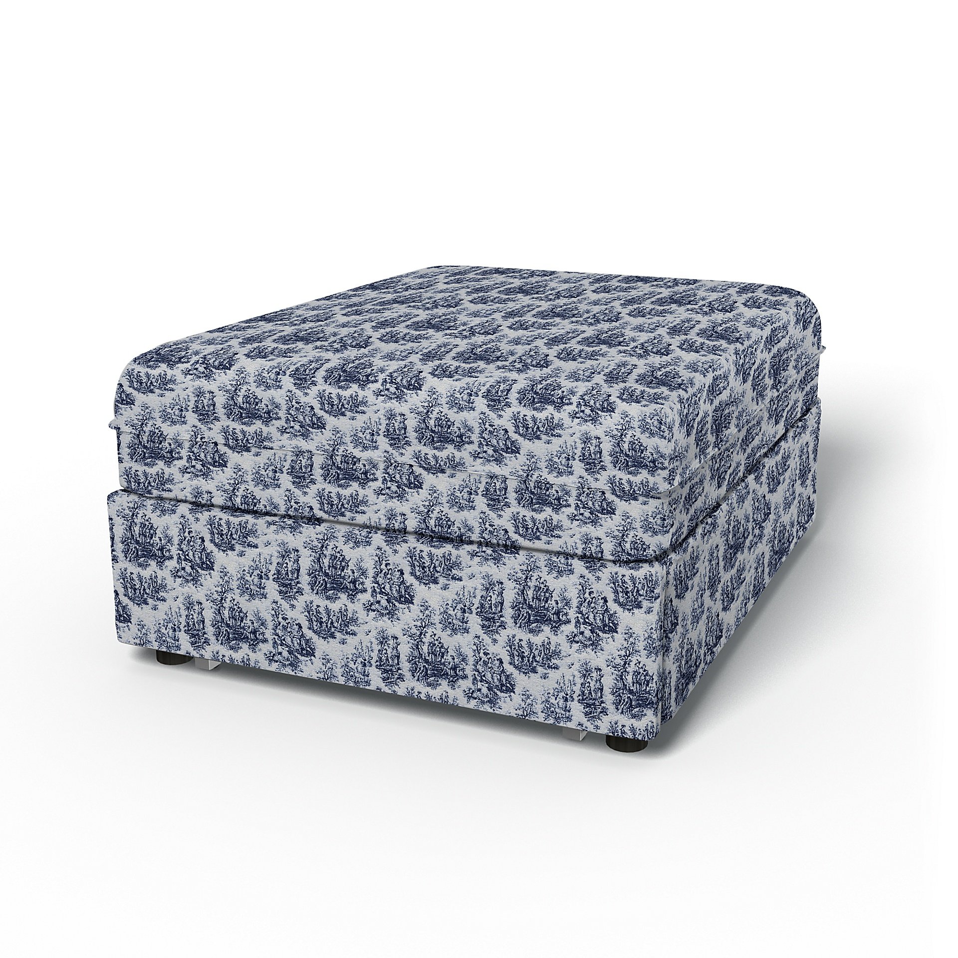 IKEA - Vallentuna Seat Module with Sofa Bed Cover 80x100cm 32x39in, Dark Blue, Boucle & Texture - Be