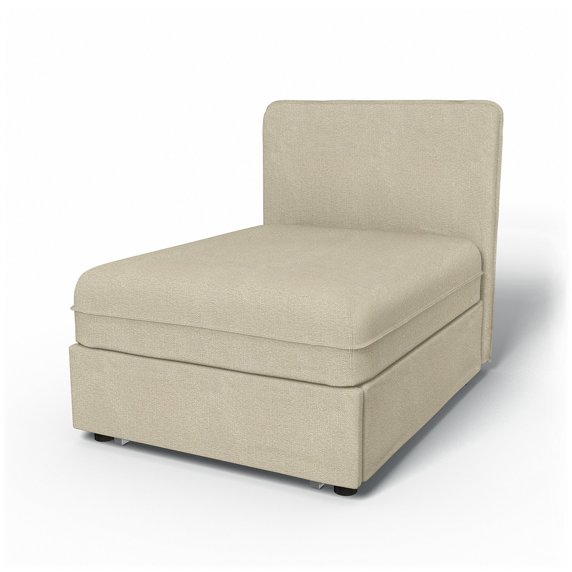 IKEA - Vallentuna Seat Module with Low Back Sofa Bed Cover 80x100 cm 32x39in, Cream, Boucle & Textur