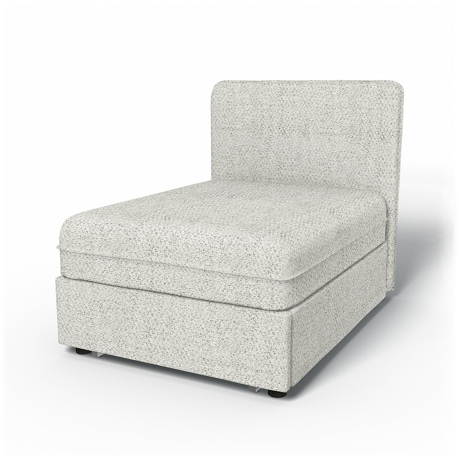 IKEA - Vallentuna Seat Module with Low Back Sofa Bed Cover 80x100 cm 32x39in, Ivory, Boucle & Textur