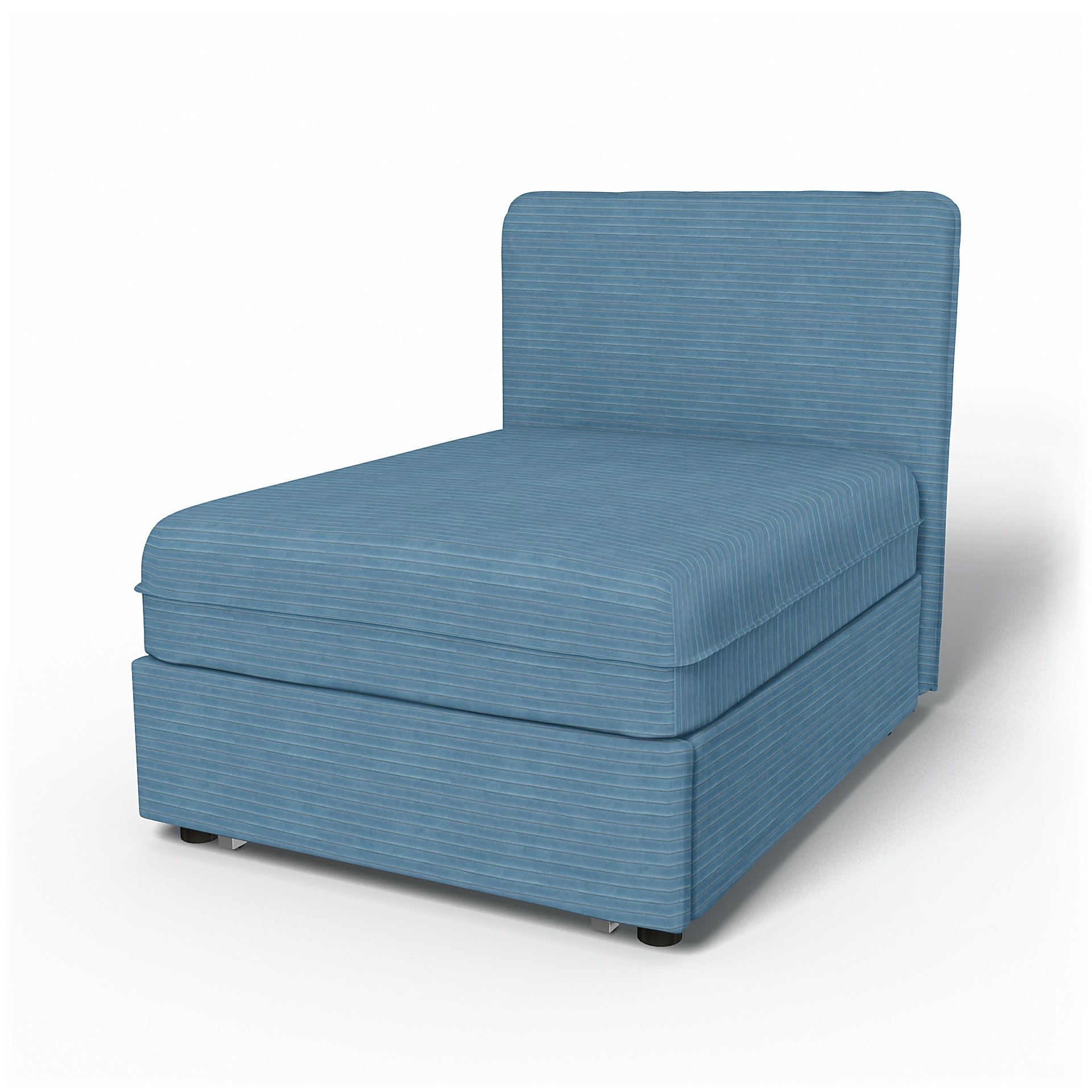 IKEA - Vallentuna Seat Module with Low Back Sofa Bed Cover 80x100 cm 32x39in, Sky Blue, Corduroy - B
