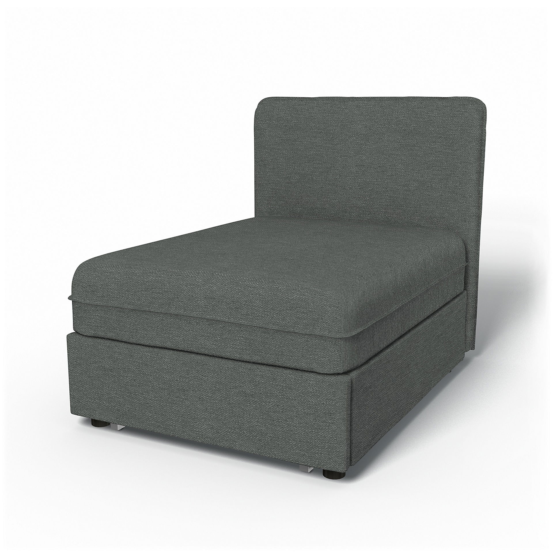IKEA - Trekk til Vallentuna sittemodul med lav rygg og seng 80x100 cm, Laurel, BOUCLÉ OG TEKSTUR - Bemz