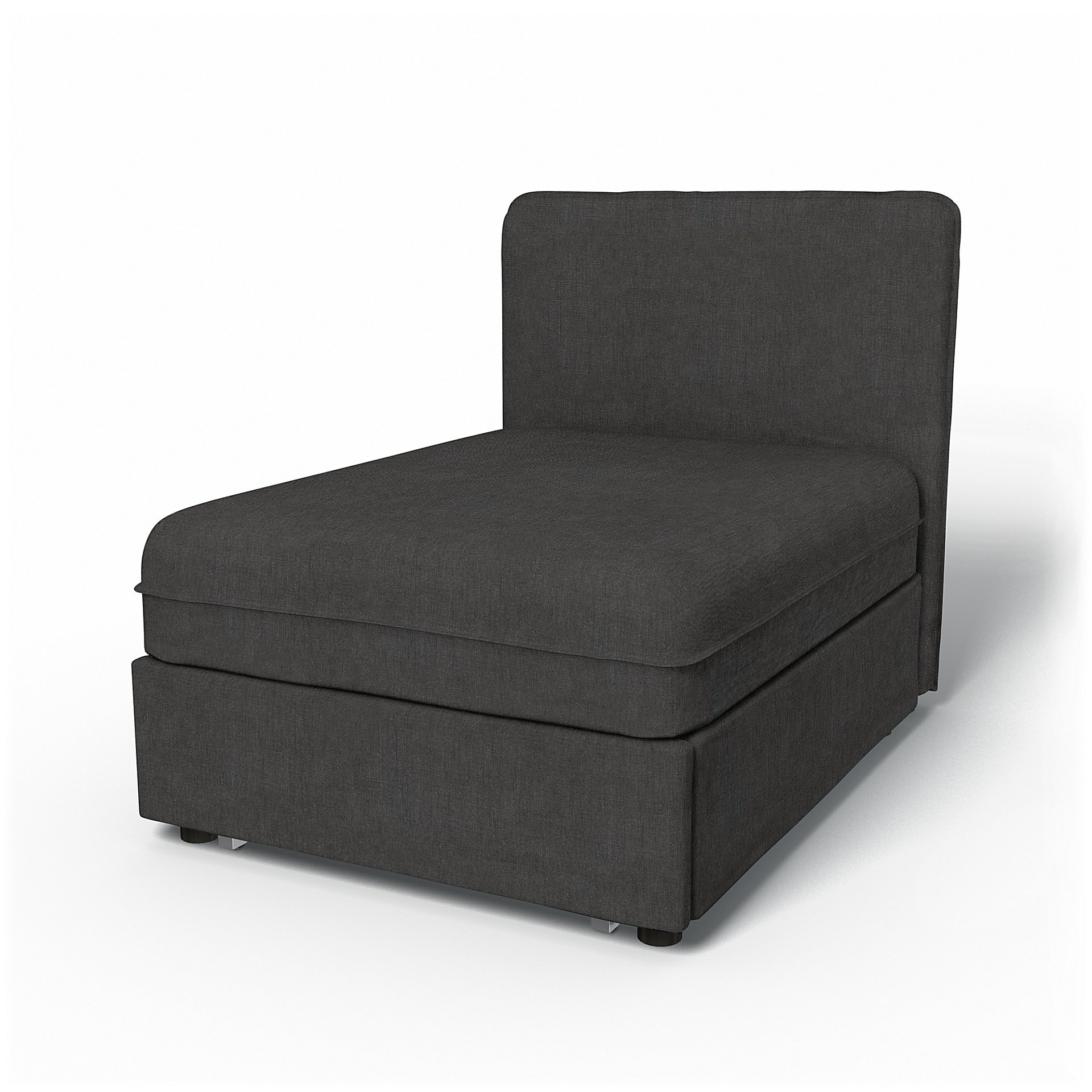 IKEA - Vallentuna Seat Module with Low Back Sofa Bed Cover 80x100 cm 32x39in, Espresso, Linen - Bemz
