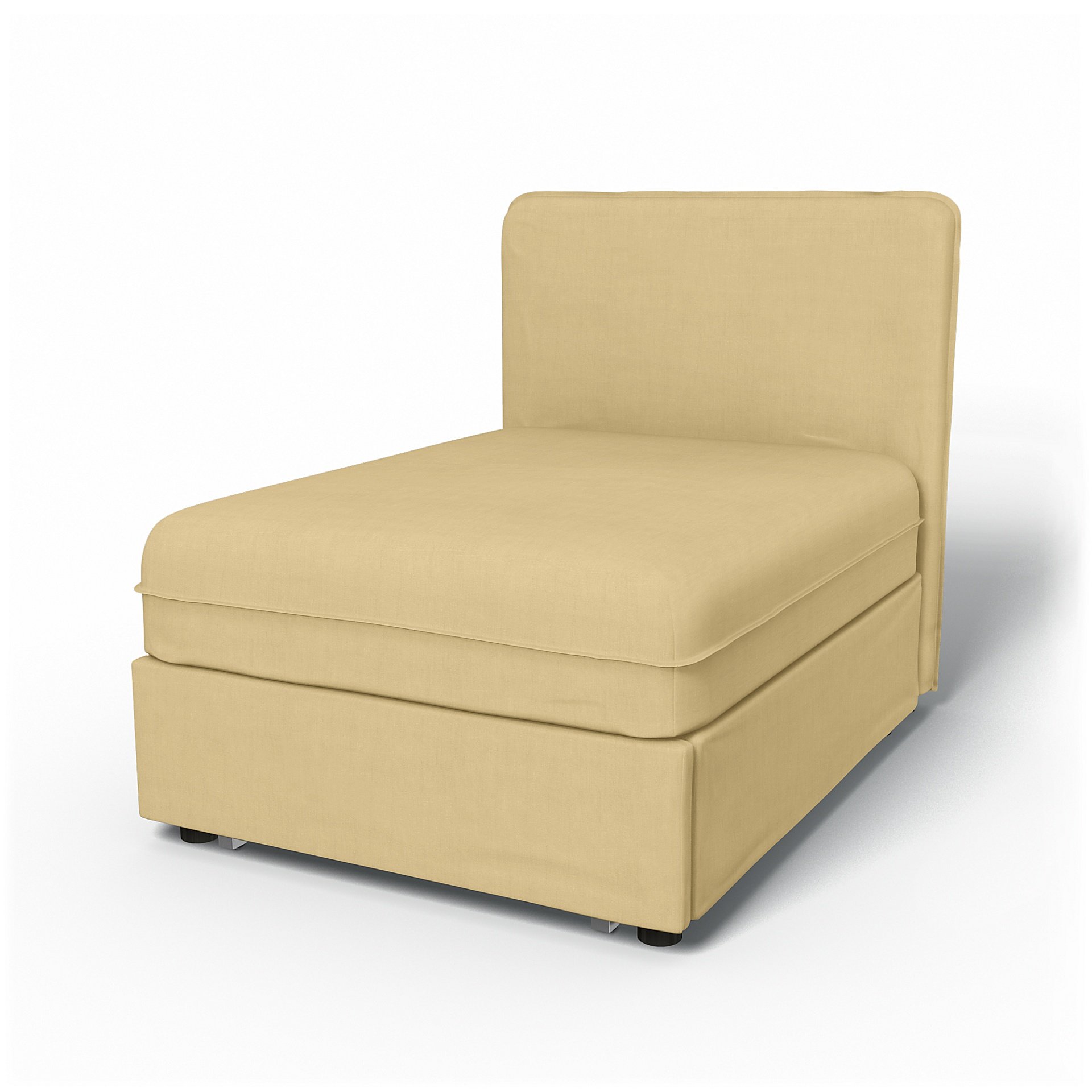 IKEA - Vallentuna Seat Module with Low Back Sofa Bed Cover 80x100 cm 32x39in, Straw Yellow, Linen - 