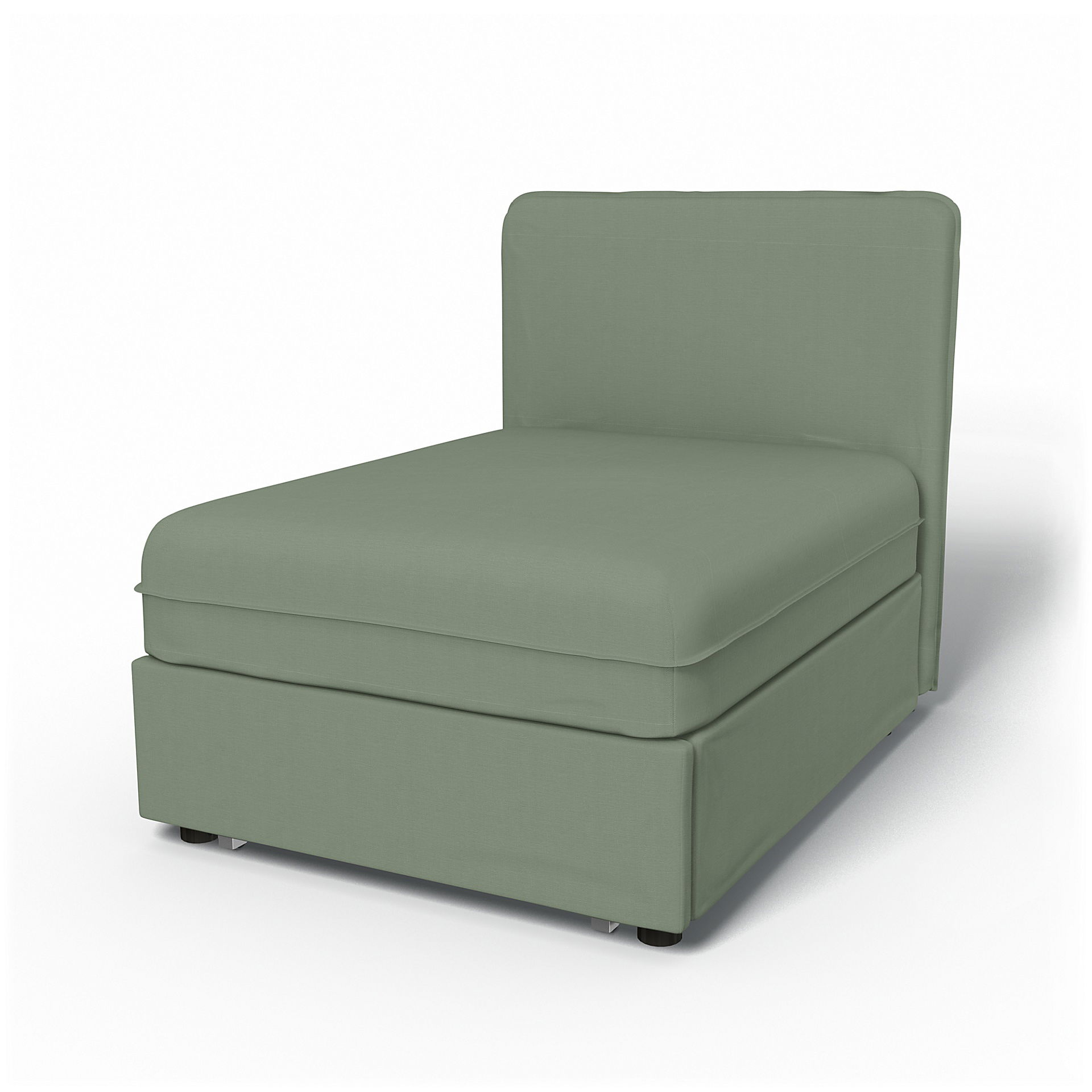IKEA - Vallentuna Seat Module with Low Back Sofa Bed Cover 80x100 cm 32x39in, Seagrass, Cotton - Bemz