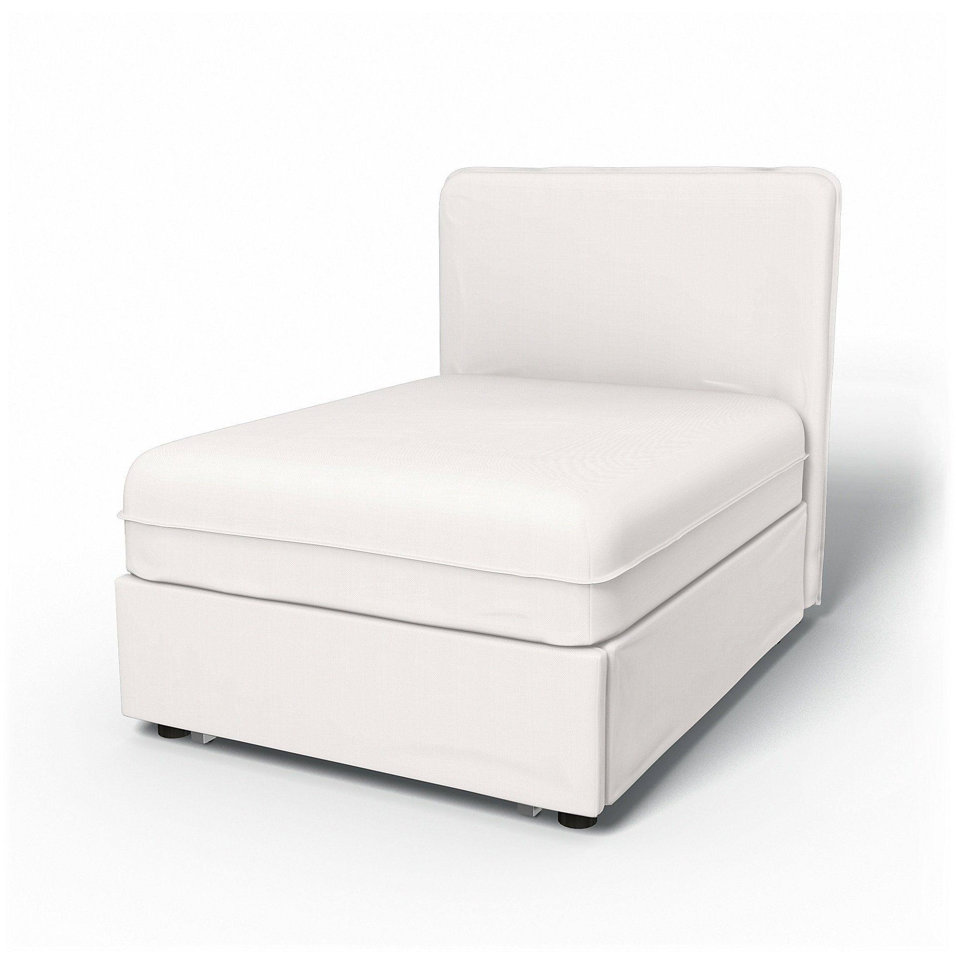 IKEA - Vallentuna Seat Module with Low Back Sofa Bed Cover 80x100 cm 32x39in, Soft White, Linen - Be