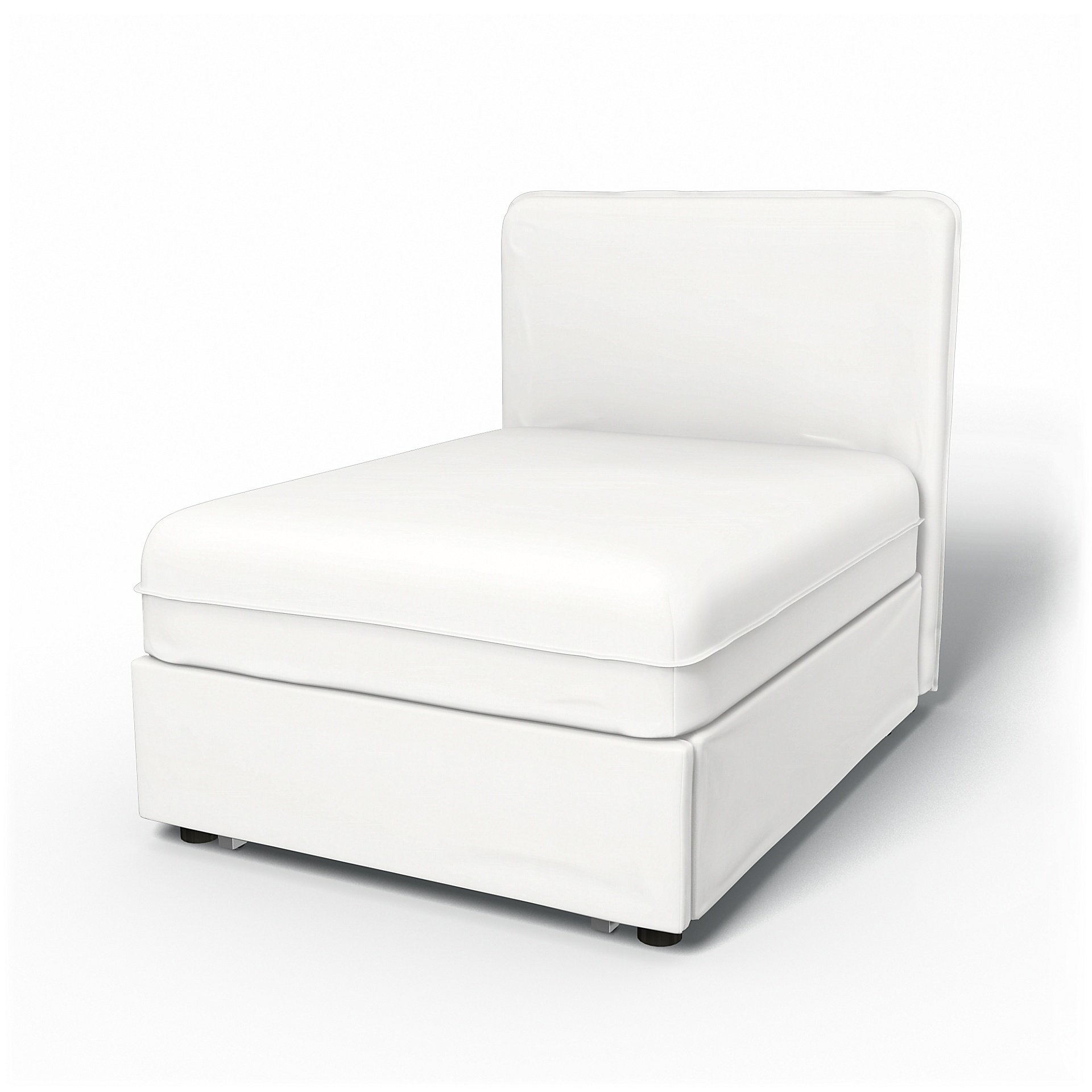 IKEA - Vallentuna Seat Module with Low Back Sofa Bed Cover 80x100 cm 32x39in, Absolute White, Linen 