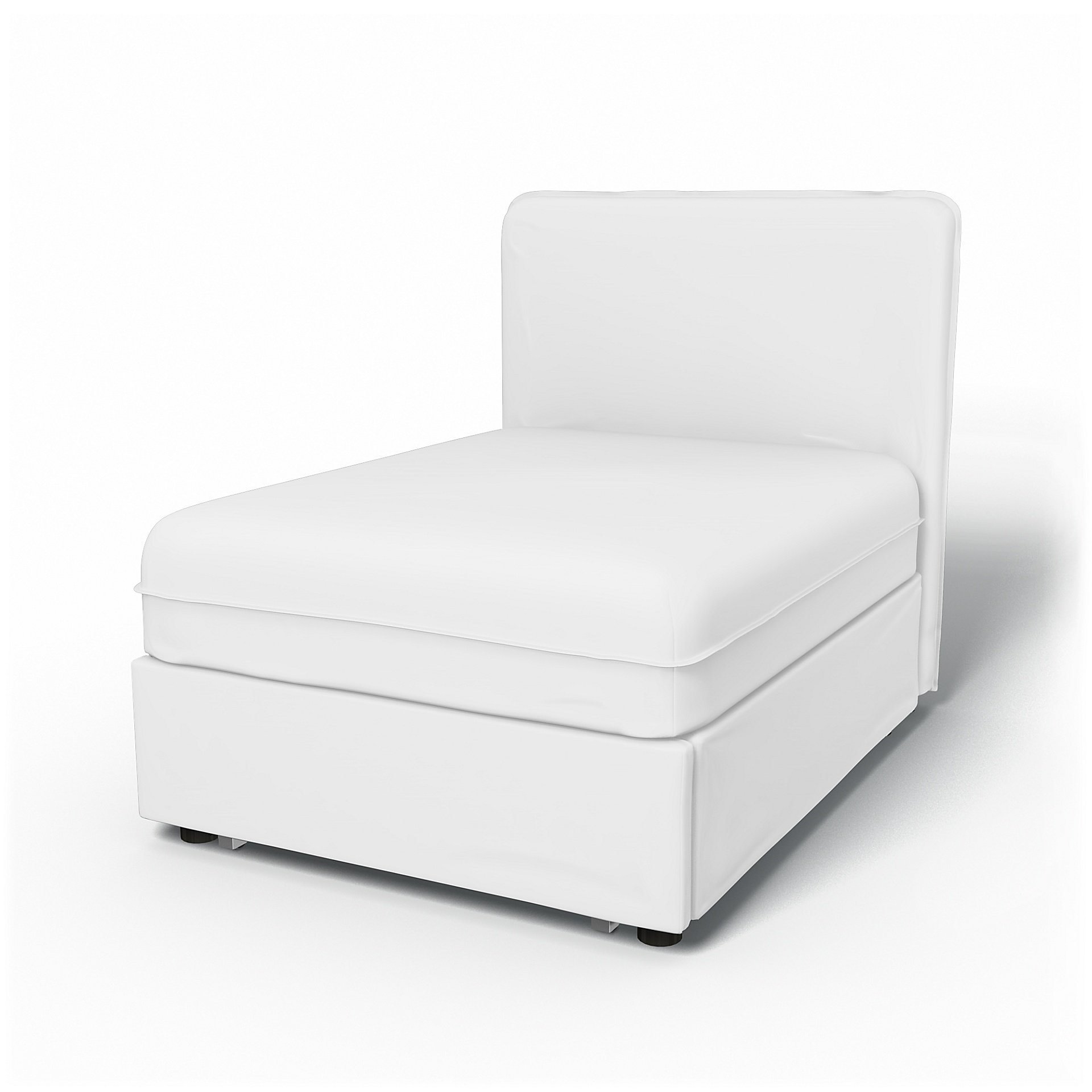 IKEA - Vallentuna Seat Module with Low Back Sofa Bed Cover 80x100 cm 32x39in, Absolute White, Linen 