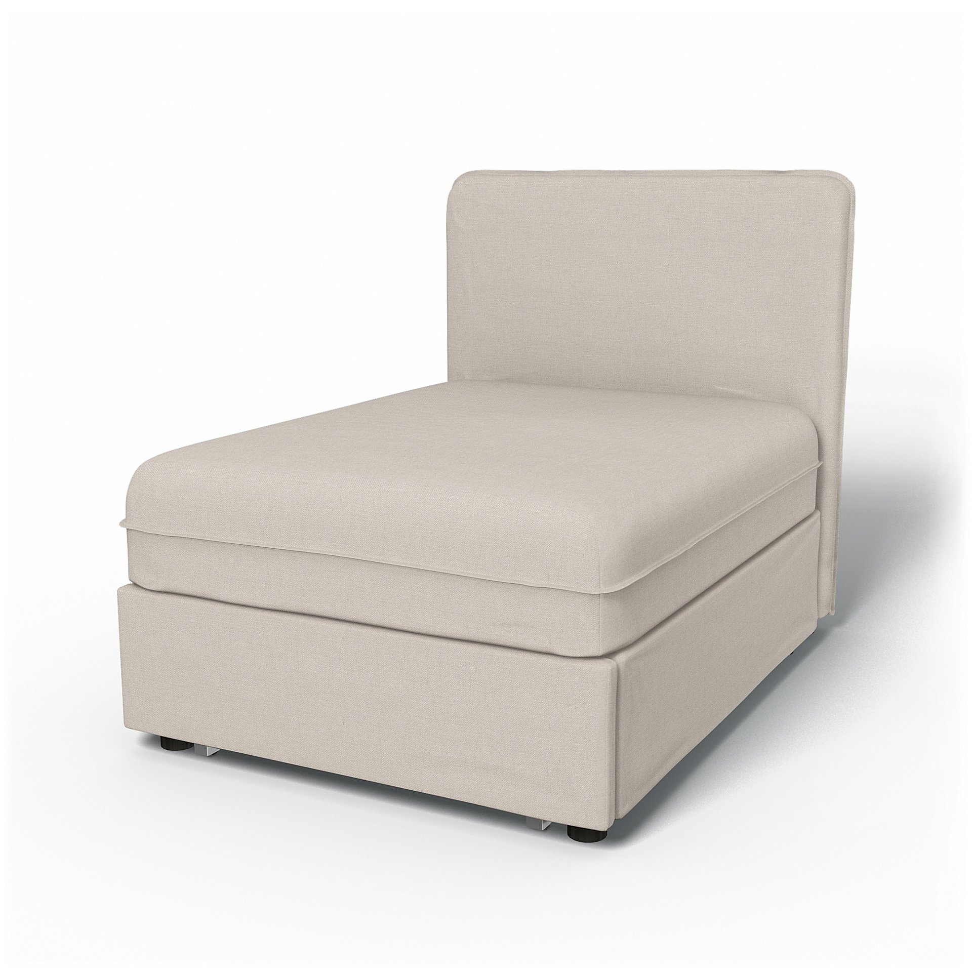 IKEA - Vallentuna Seat Module with Low Back Sofa Bed Cover 80x100 cm 32x39in, Chalk, Linen - Bemz