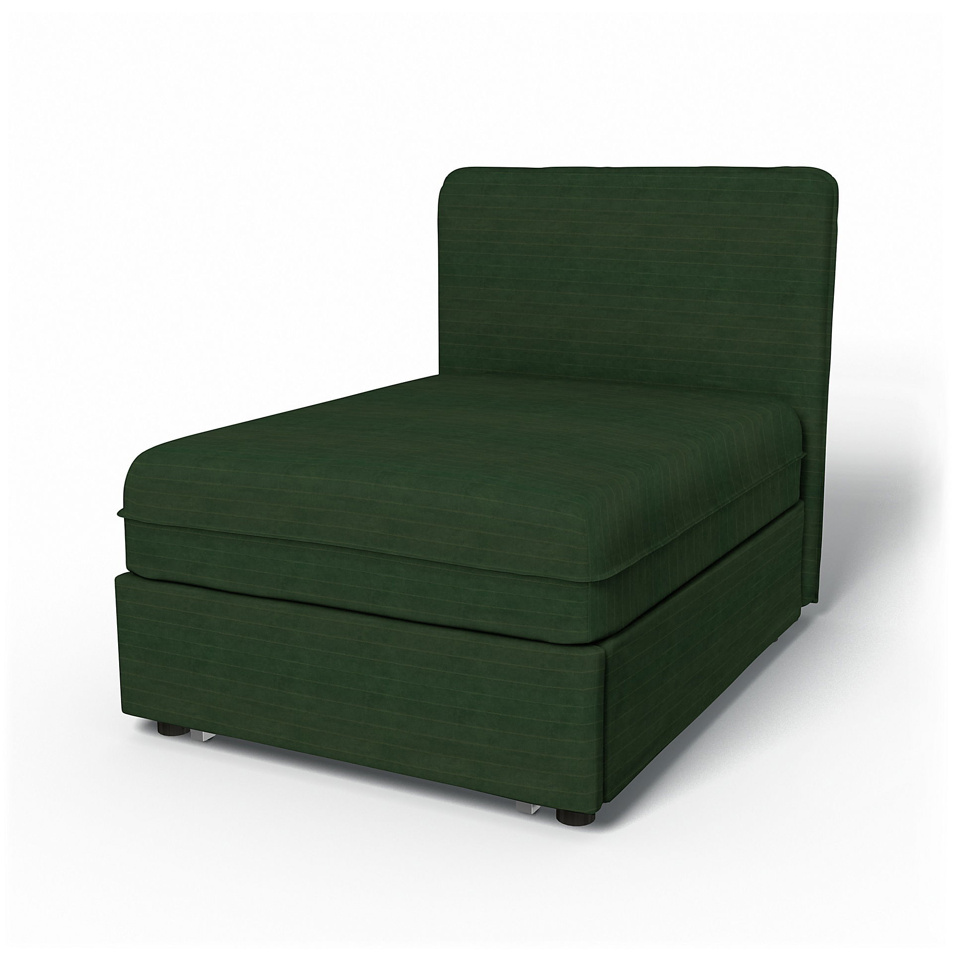 IKEA - Vallentuna Seat Module with Low Back Sofa Bed Cover 80x100 cm 32x39in, Deep Green, BEMZ NATURE'S PALETTE COLLECTION - Bemz