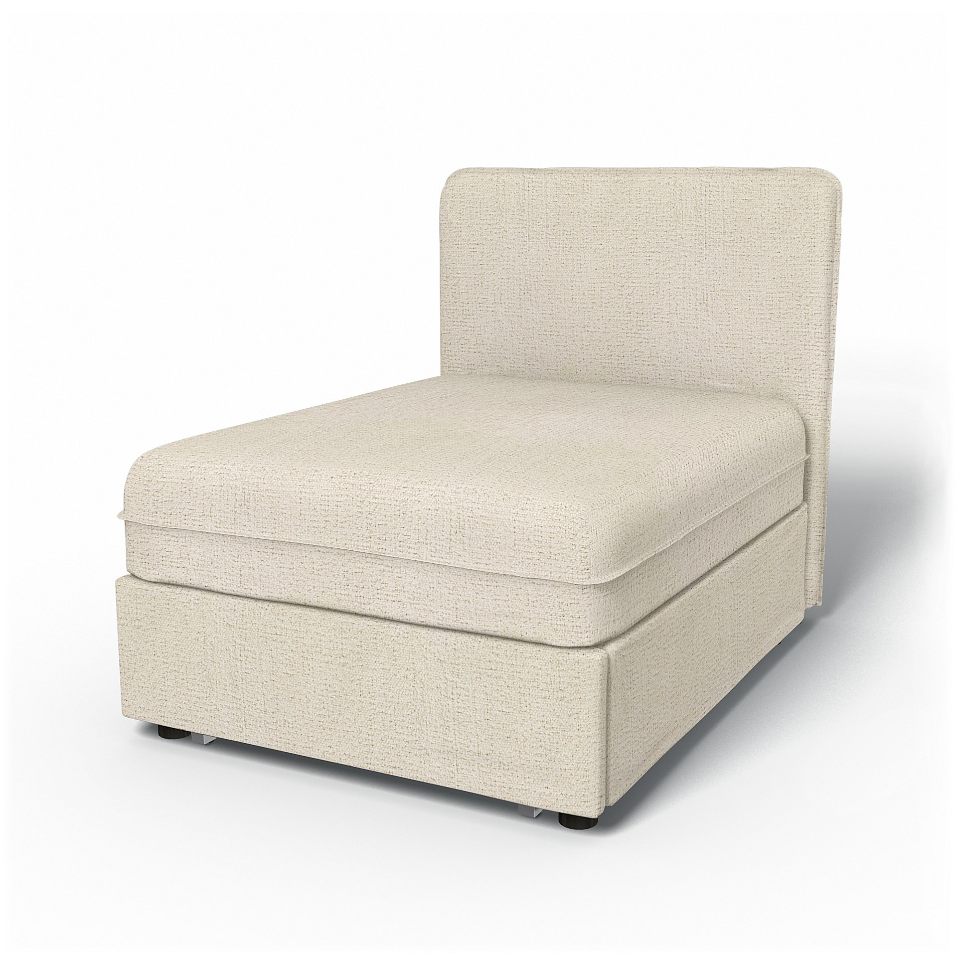 IKEA - Vallentuna Seat Module with Low Back Sofa Bed Cover 80x100 cm 32x39in, Ecru, Boucle & Texture