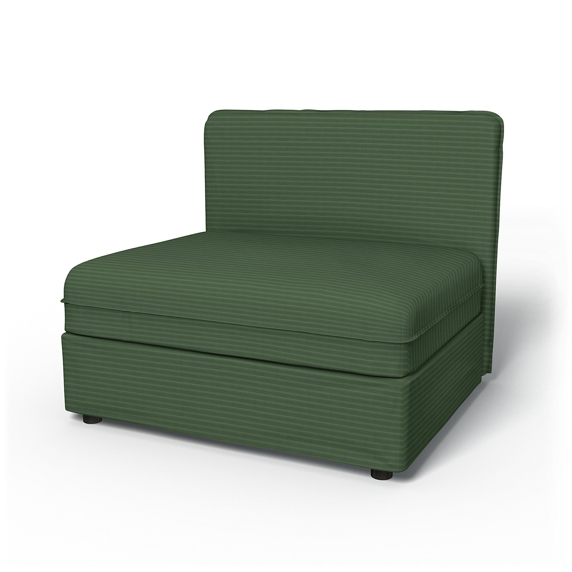 IKEA - Vallentuna Seat Module with Low Back Cover 100x80cm 39x32in, Palm Green, Corduroy - Bemz