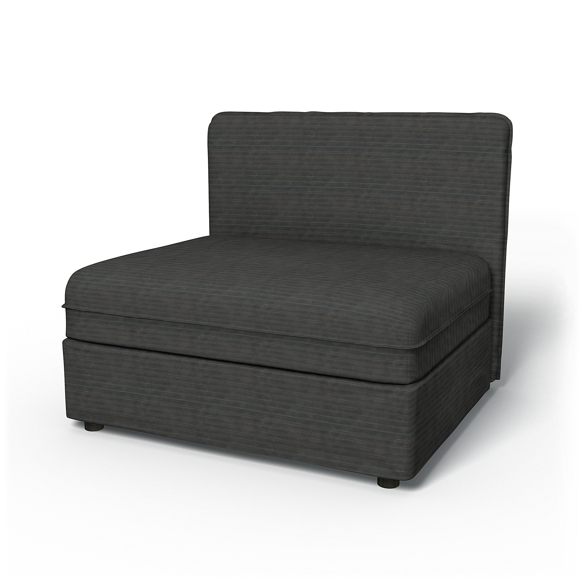 IKEA - Vallentuna Seat Module with Low Back Cover 100x80cm 39x32in, Licorice, Corduroy - Bemz