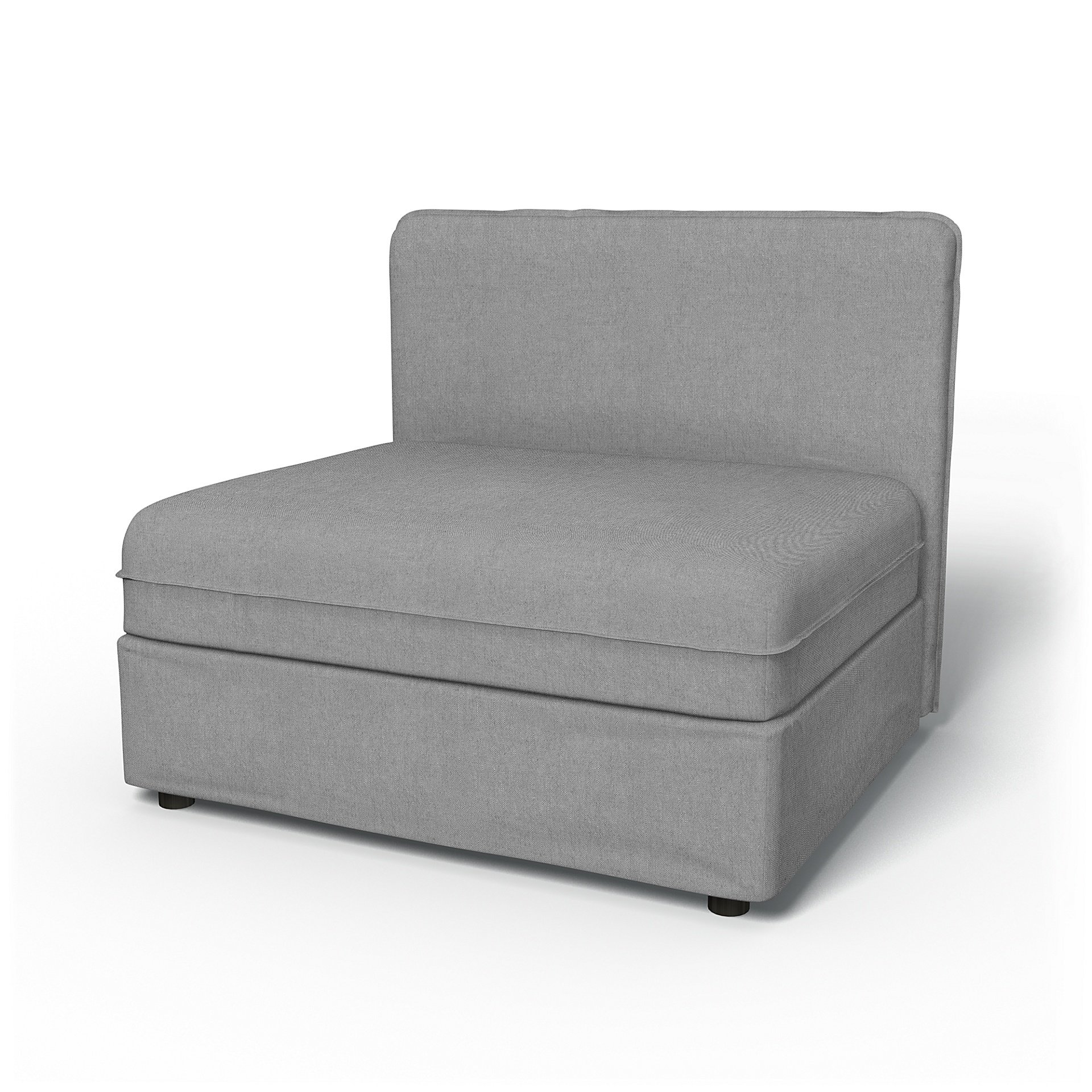IKEA - Vallentuna Seat Module with Low Back Cover 100x80cm 39x32in, Graphite, Linen - Bemz