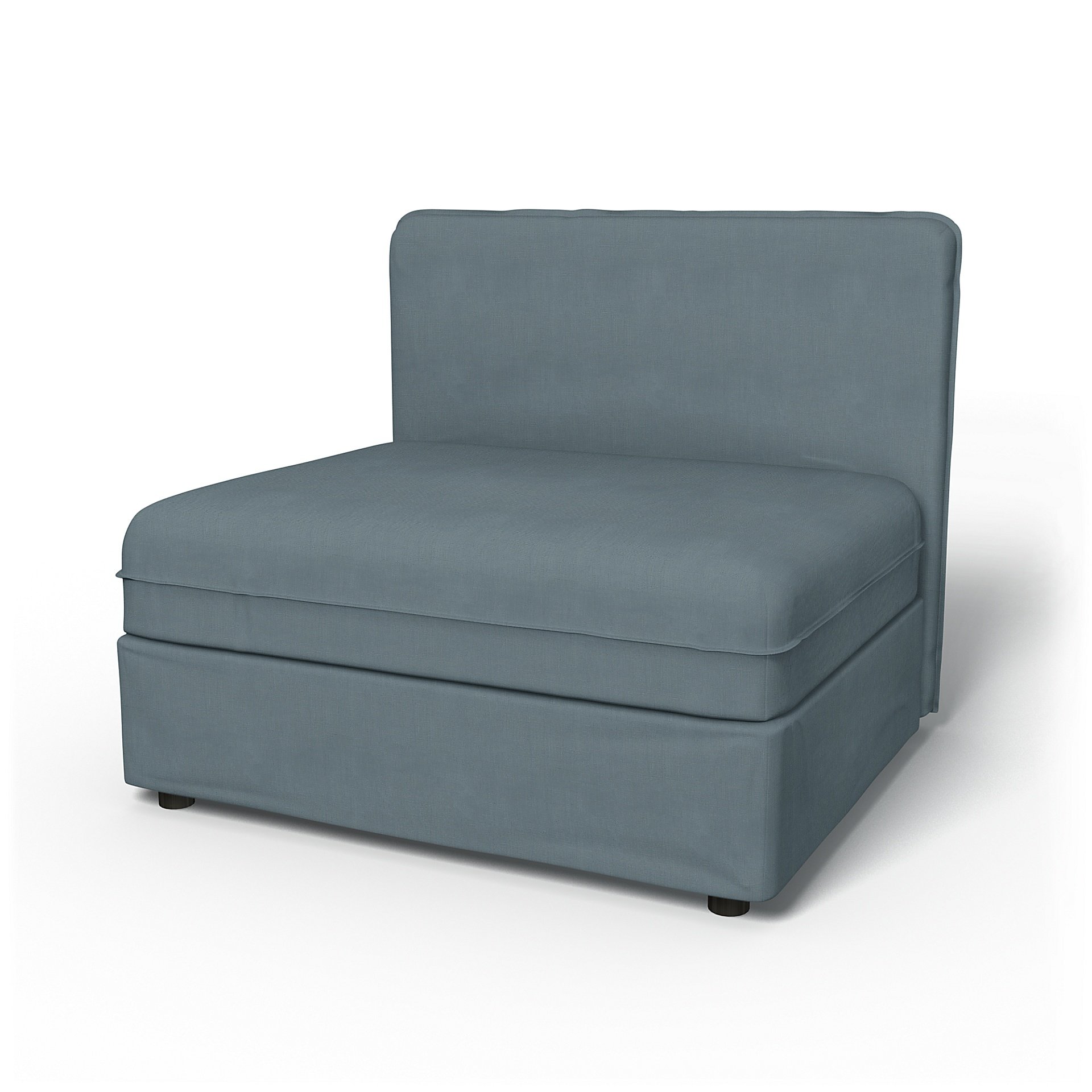 IKEA - Vallentuna Seat Module with Low Back Cover 100x80cm 39x32in, Dusk, Linen - Bemz