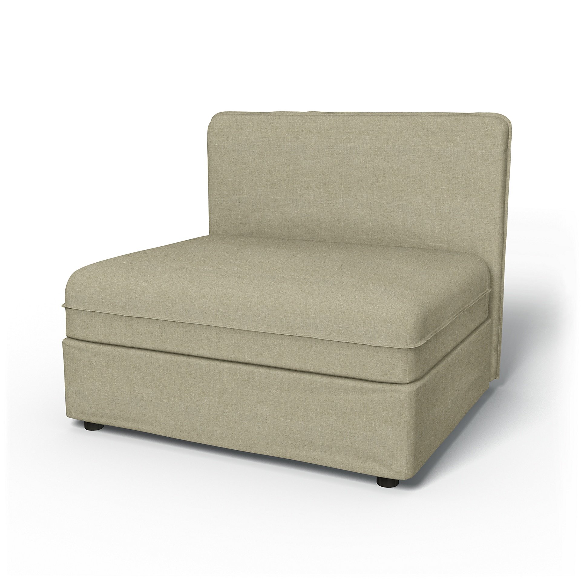 IKEA - Vallentuna Seat Module with Low Back Cover 100x80cm 39x32in, Pebble, Linen - Bemz