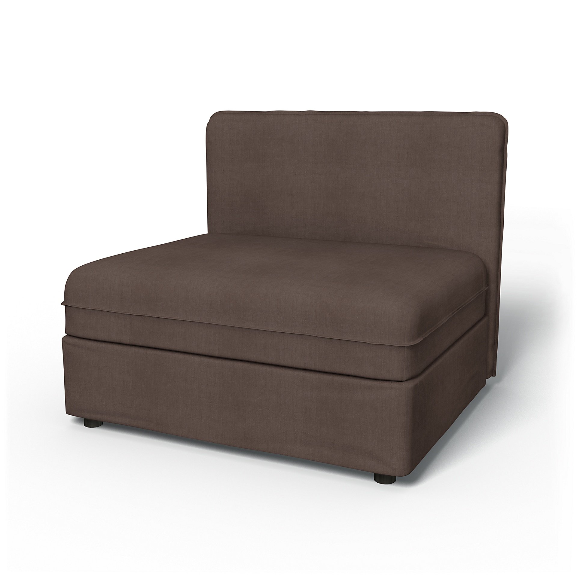 IKEA - Vallentuna Seat Module with Low Back Cover 100x80cm 39x32in, Cocoa, Linen - Bemz