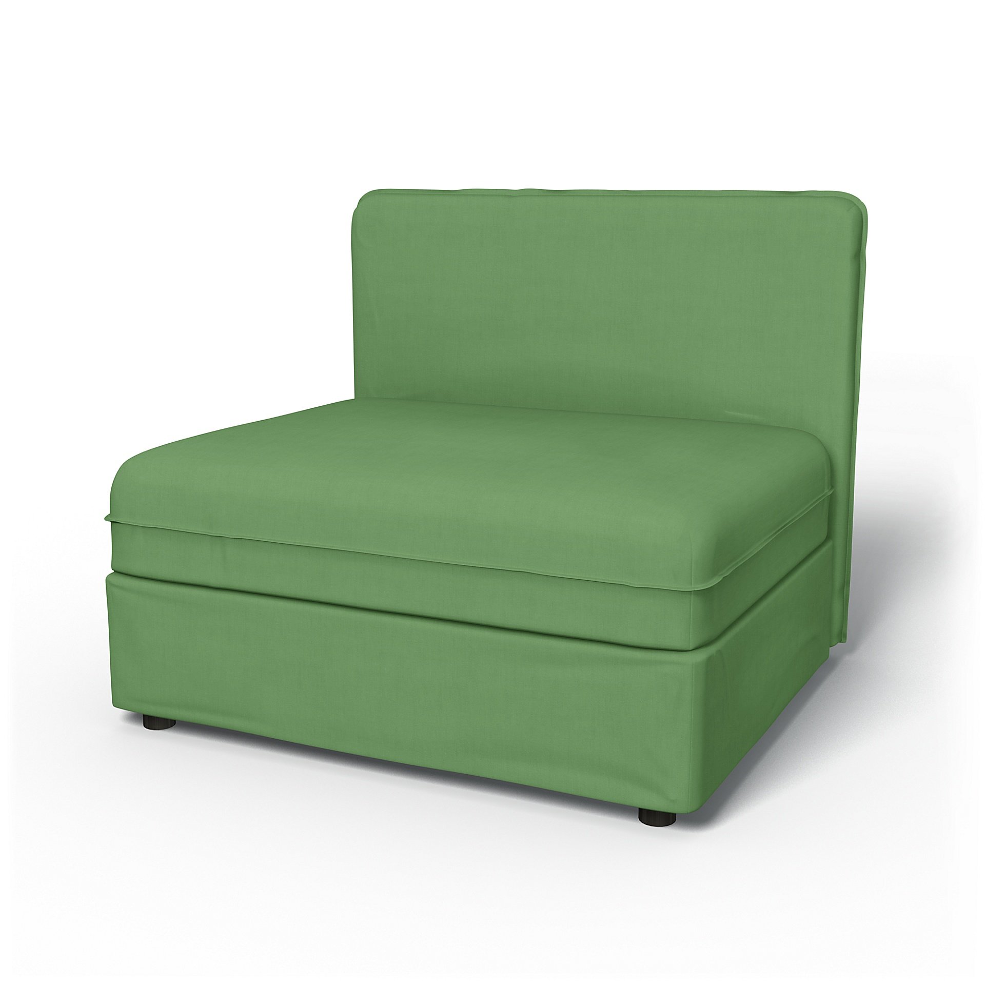 IKEA - Vallentuna Seat Module with Low Back Cover 100x80cm 39x32in, Apple Green, Linen - Bemz