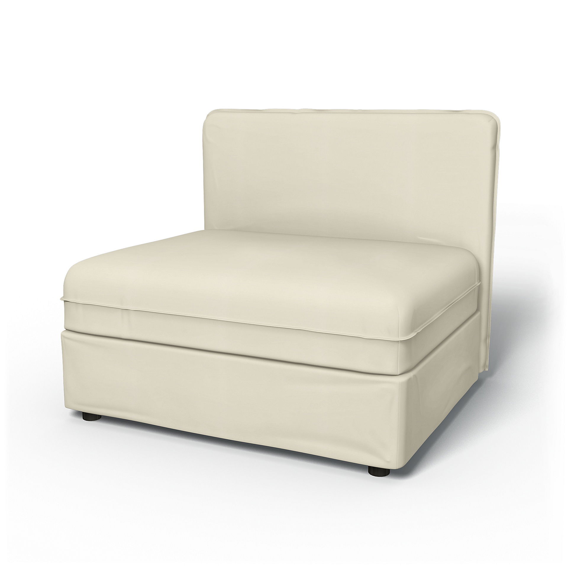 IKEA - Vallentuna Seat Module with Low Back Cover 100x80cm 39x32in, Tofu, Cotton - Bemz