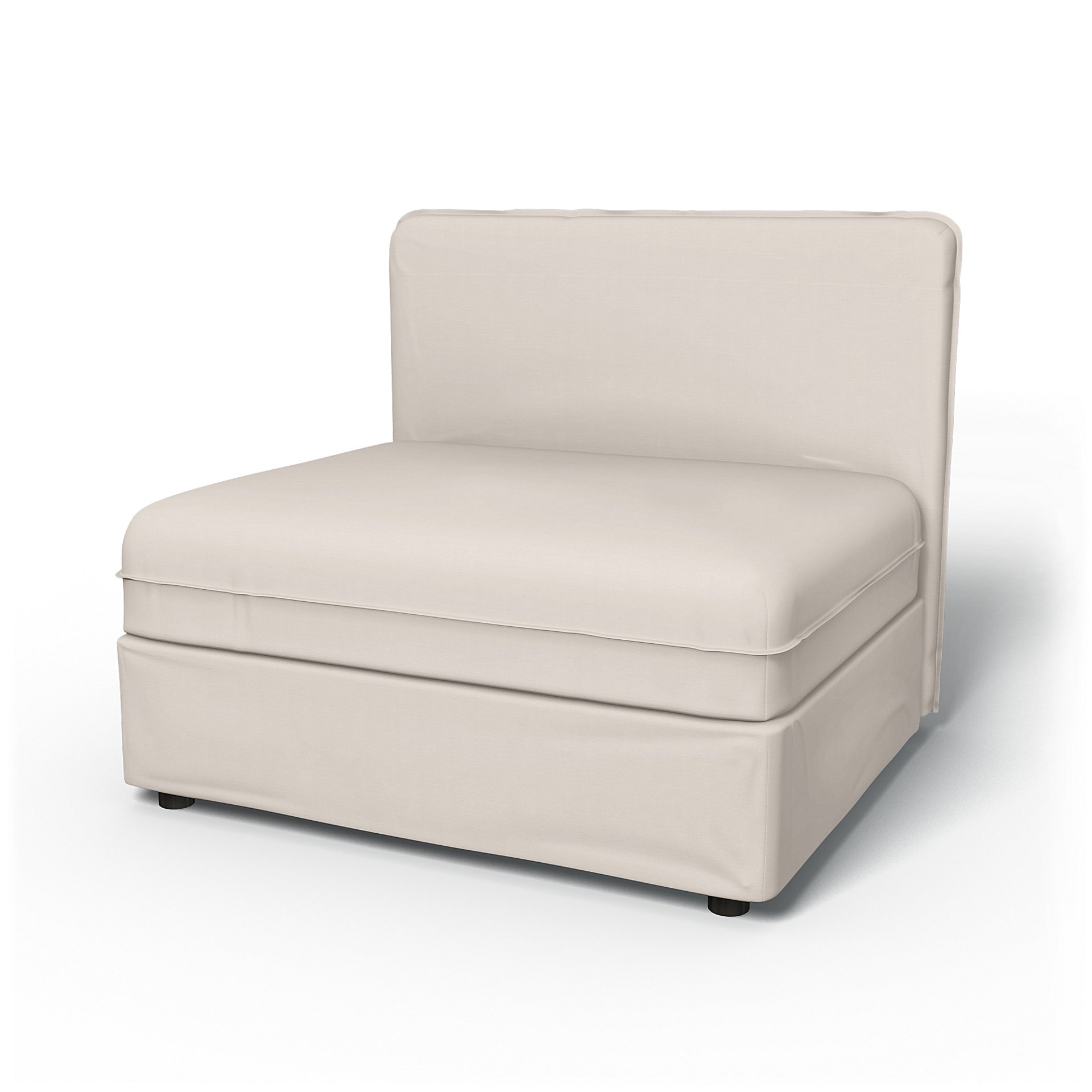IKEA - Vallentuna Seat Module with Low Back Cover 100x80cm 39x32in, Soft White, Cotton - Bemz