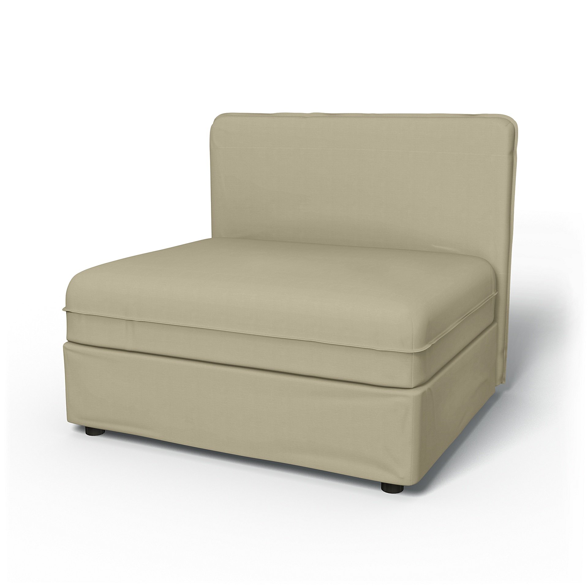 IKEA - Vallentuna Seat Module with Low Back Cover 100x80cm 39x32in, Sand Beige, Cotton - Bemz