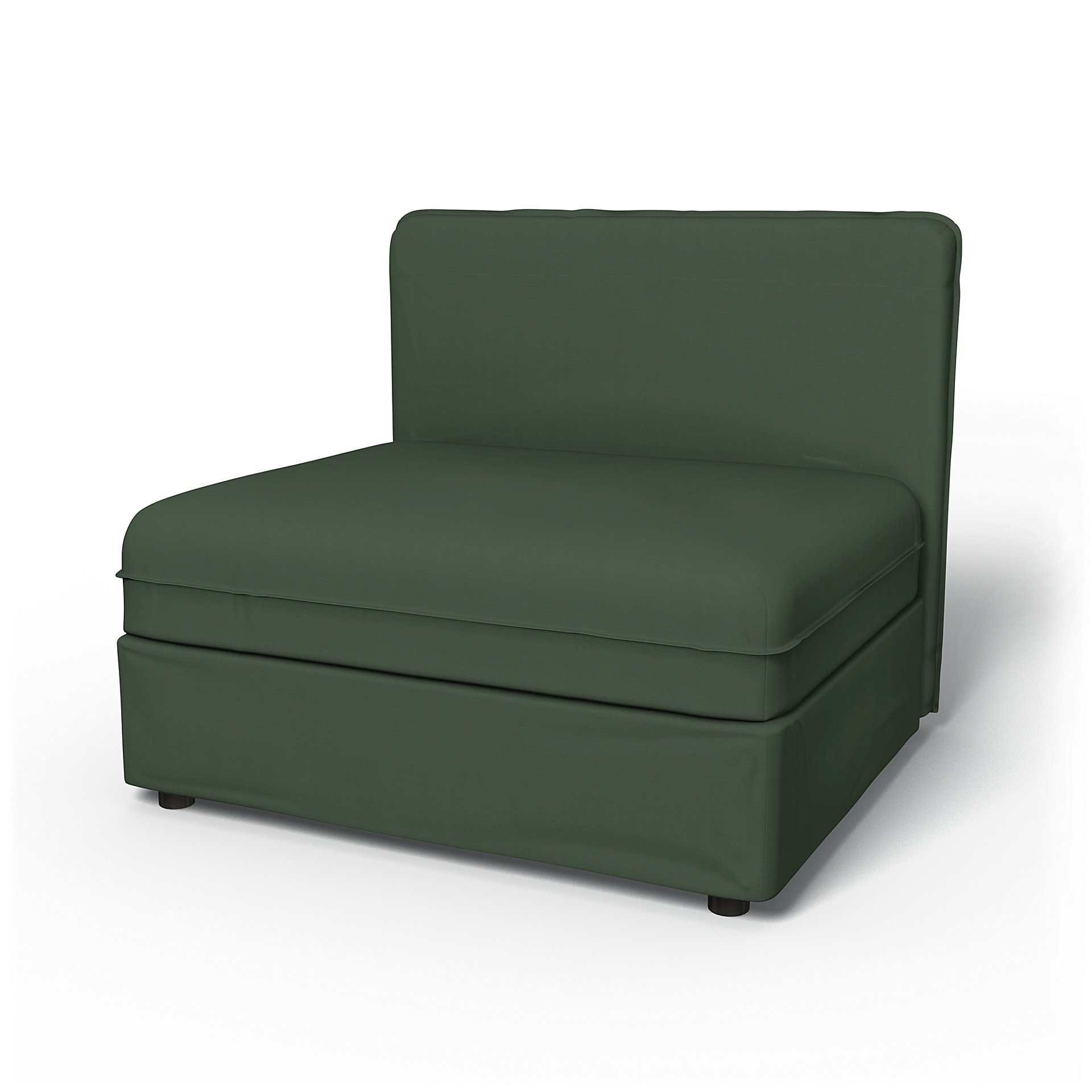 IKEA - Vallentuna Seat Module with Low Back Cover 100x80cm 39x32in, Thyme, Cotton - Bemz