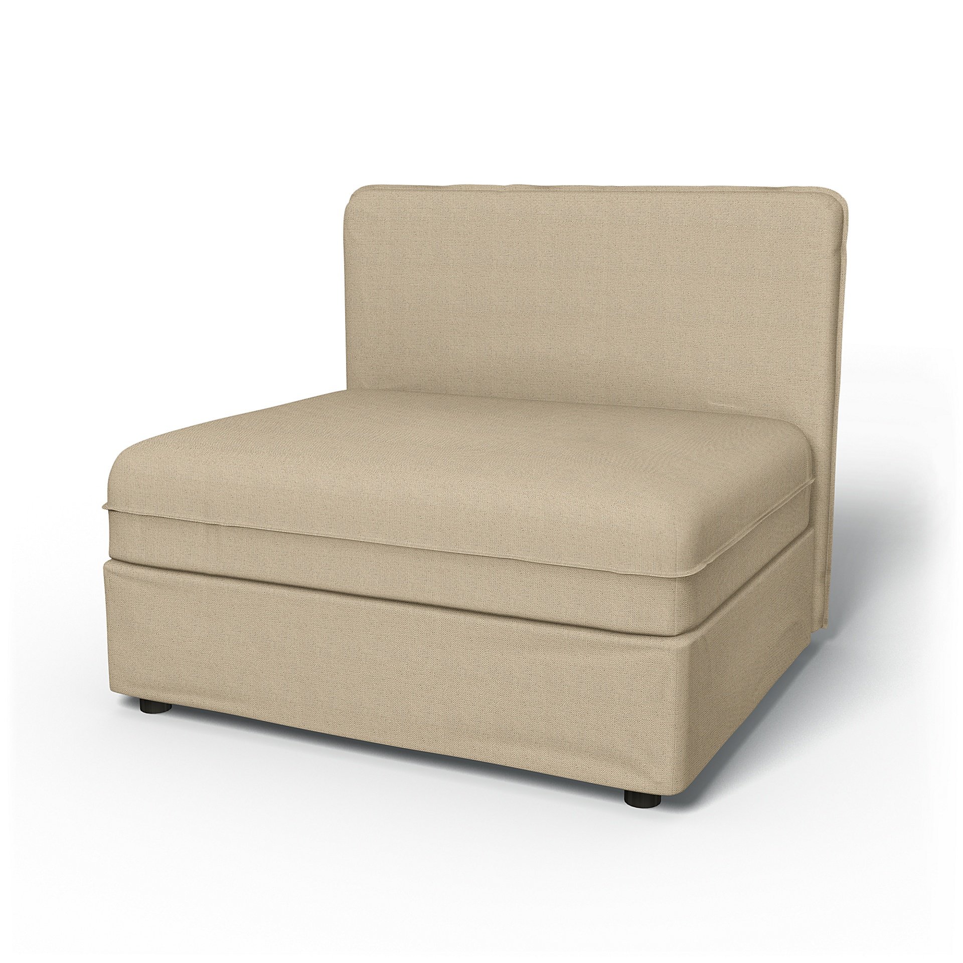 IKEA - Vallentuna Seat Module with Low Back Cover 100x80cm 39x32in, Unbleached, Linen - Bemz