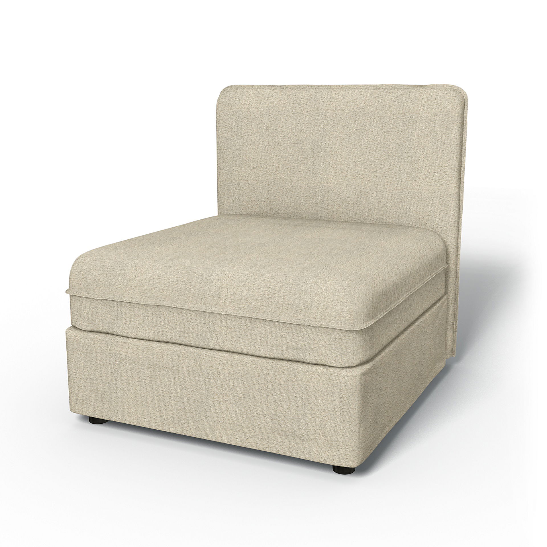 IKEA - Vallentuna Seat Module with Low Back Cover 80x80cm 32x32in, Natural White, BEMZ NATURE'S PALETTE COLLECTION - Bemz