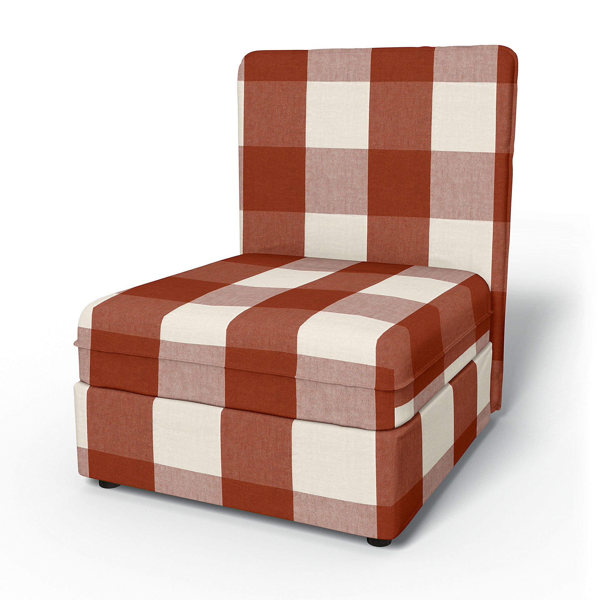 IKEA - Vallentuna Seat Module with High Back and Storage Cover 80x100cm 32x39in, Terracotta, Linen - Bemz
