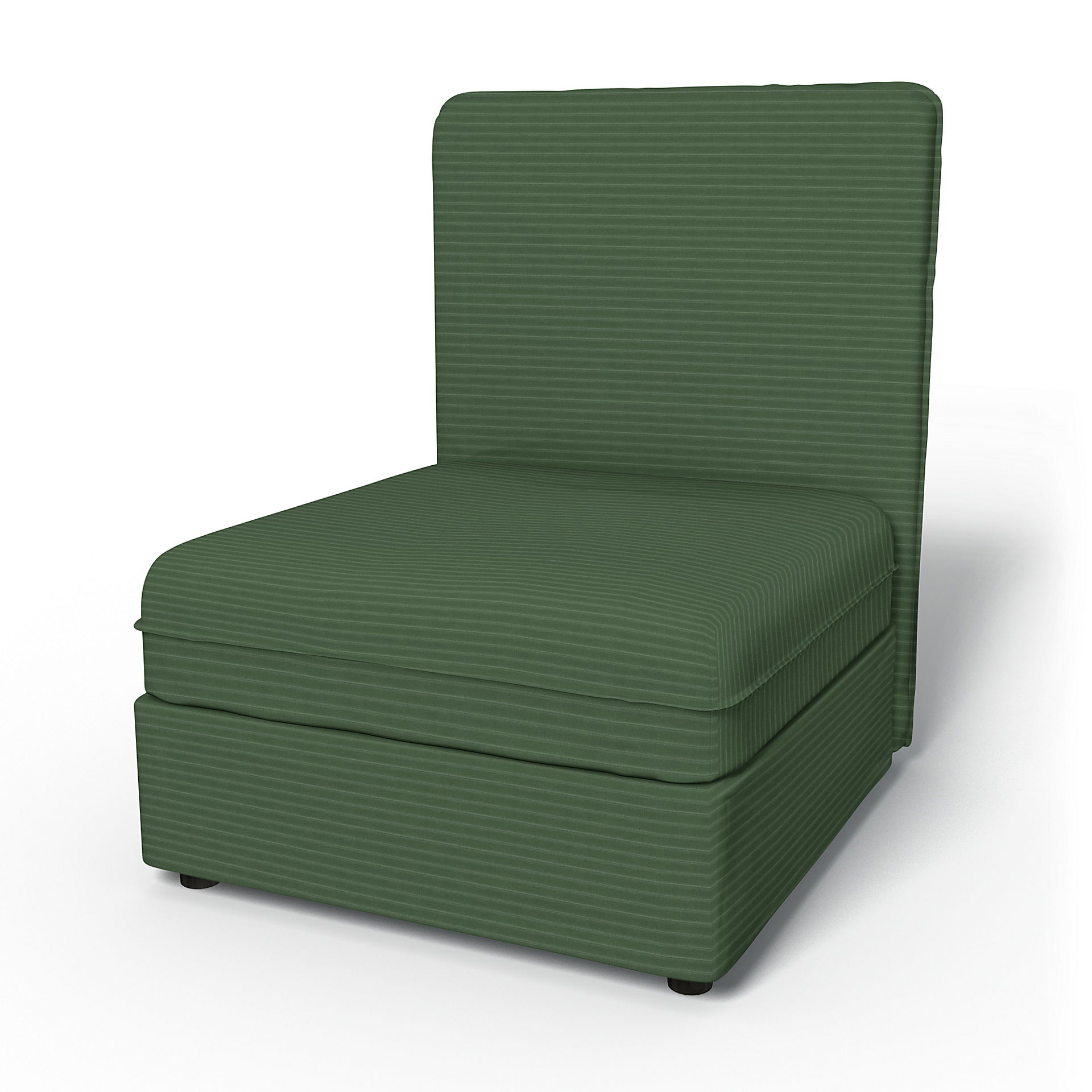 IKEA - Vallentuna Seat Module with High Back and Storage Cover 80x100cm 32x39in, Palm Green, Corduroy - Bemz