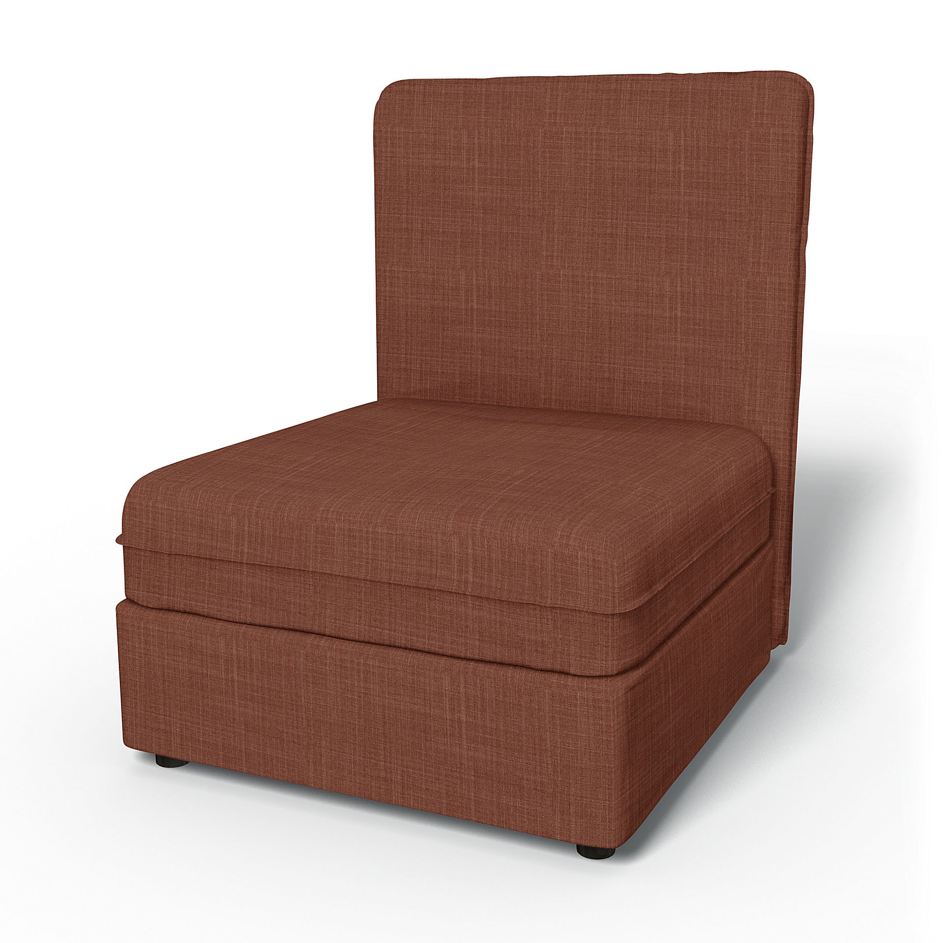 IKEA - Vallentuna Seat Module with High Back and Storage Cover 80x100cm 32x39in, Rust, Bouclé & Texture - Bemz