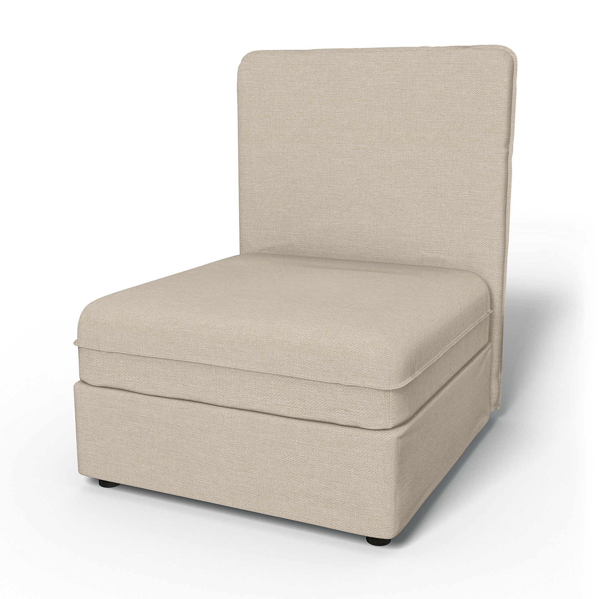 IKEA - Vallentuna Seat Module with High Back and Storage Cover 80x100cm 32x39in, Natural, Bouclé & Texture - Bemz