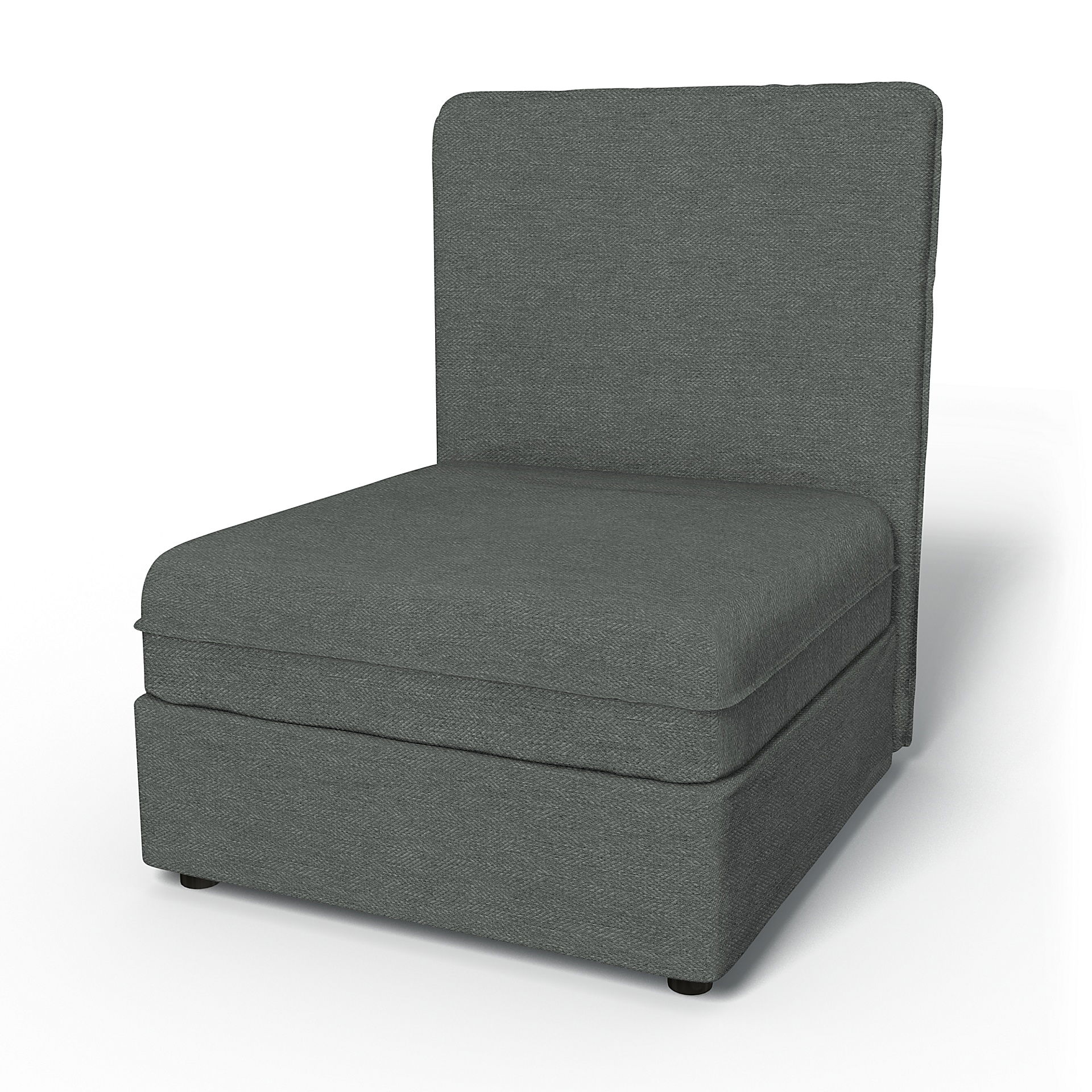 IKEA - Vallentuna Seat Module with High Back and Storage Cover 80x100cm 32x39in, Laurel, Bouclé & Texture - Bemz