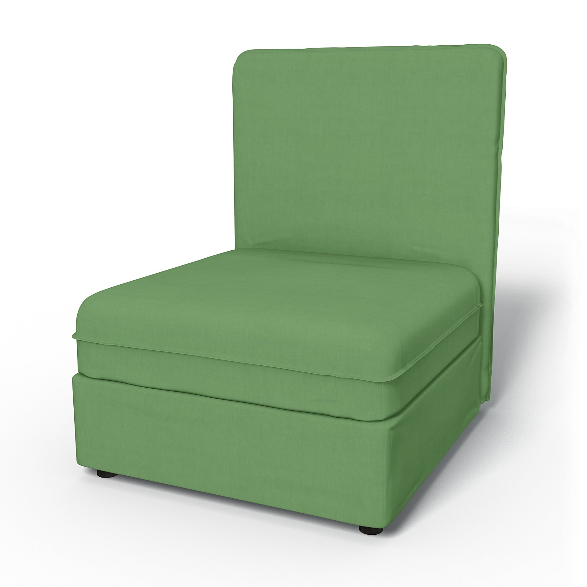 IKEA - Vallentuna Seat Module with High Back and Storage Cover 80x100cm 32x39in, Apple Green, Linen 