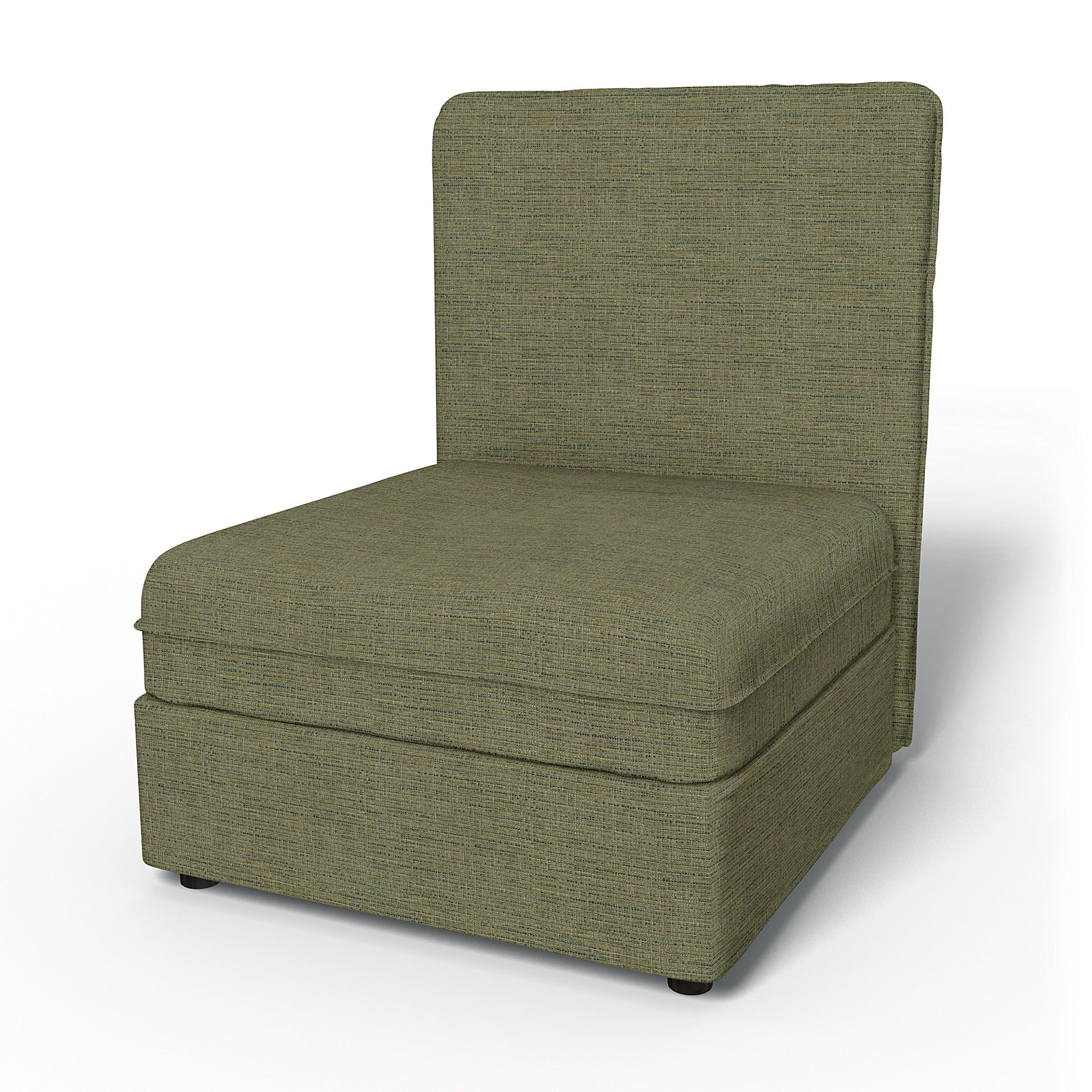 IKEA - Vallentuna Seat Module with High Back and Storage Cover 80x100cm 32x39in, Meadow Green, Boucl