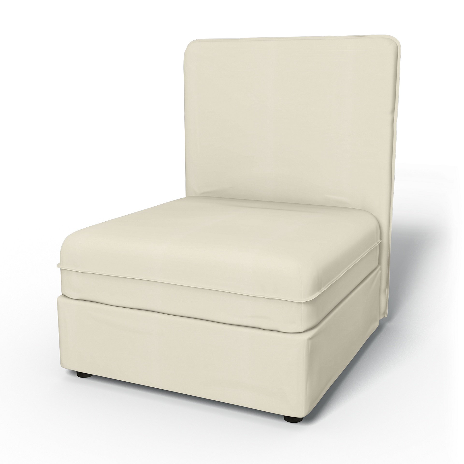IKEA - Vallentuna Seat Module with High Back and Storage Cover 80x100cm 32x39in, Tofu, Cotton - Bemz