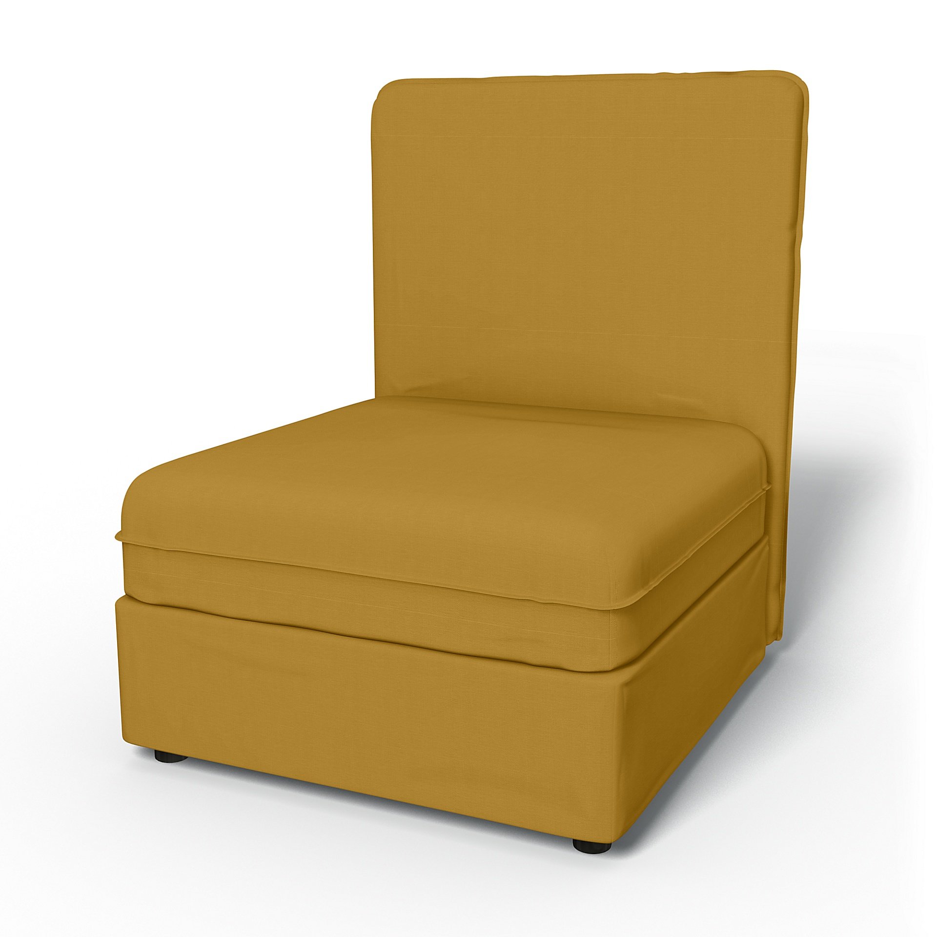 IKEA - Vallentuna Seat Module with High Back and Storage Cover 80x100cm 32x39in, Honey Mustard, Cott