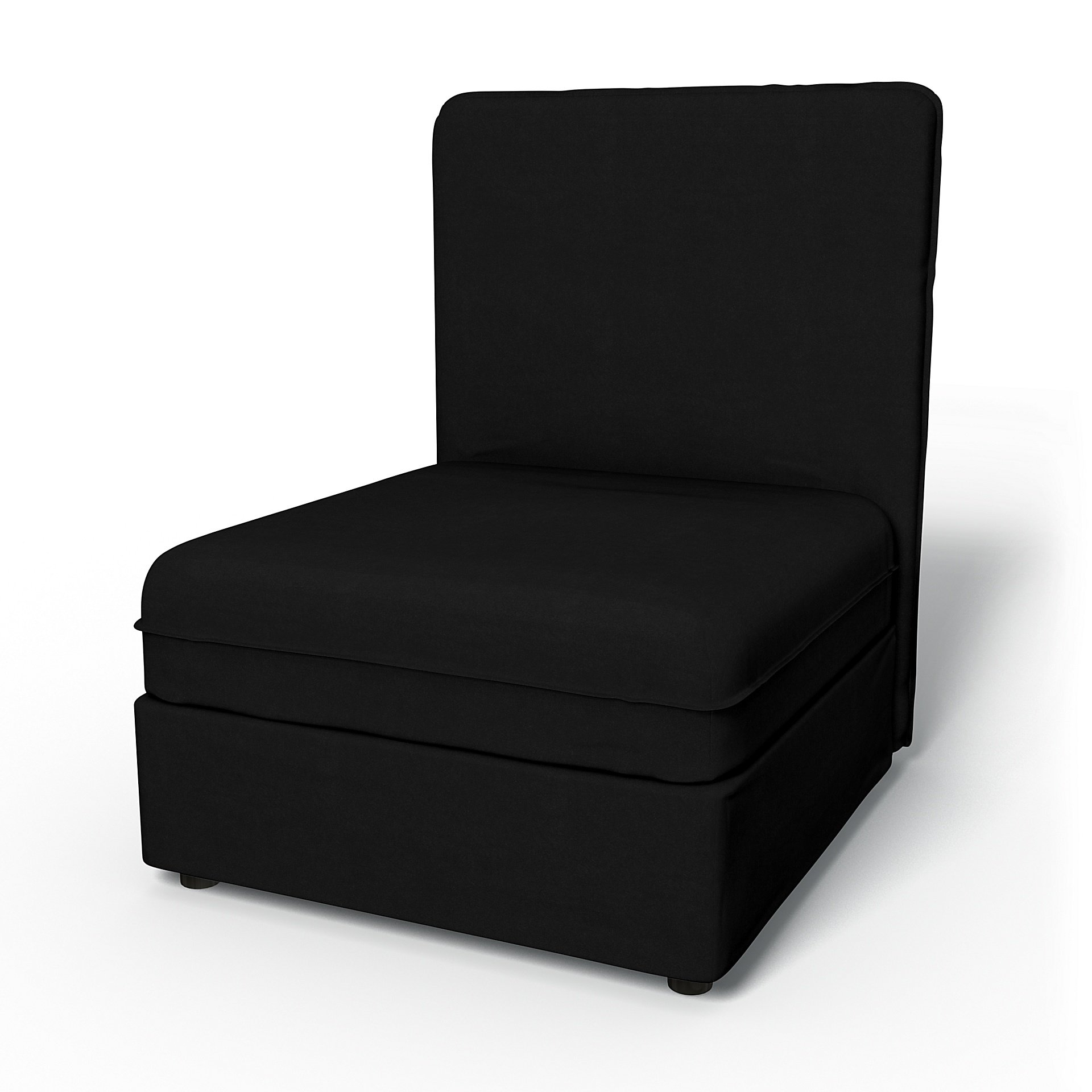 IKEA - Vallentuna Seat Module with High Back and Storage Cover 80x100cm 32x39in, Black, Velvet - Bem