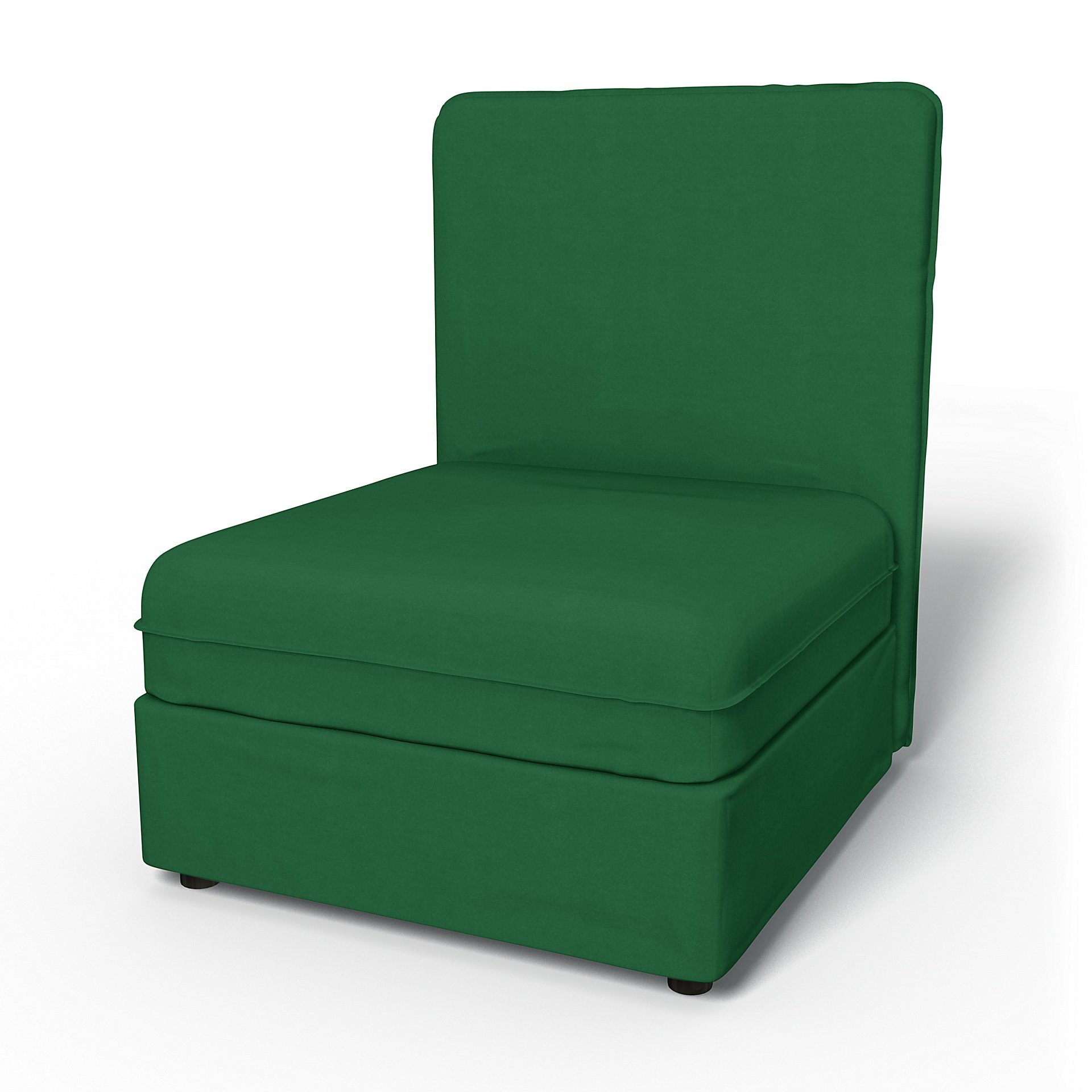 IKEA - Vallentuna Seat Module with High Back and Storage Cover 80x100cm 32x39in, Abundant Green, Vel