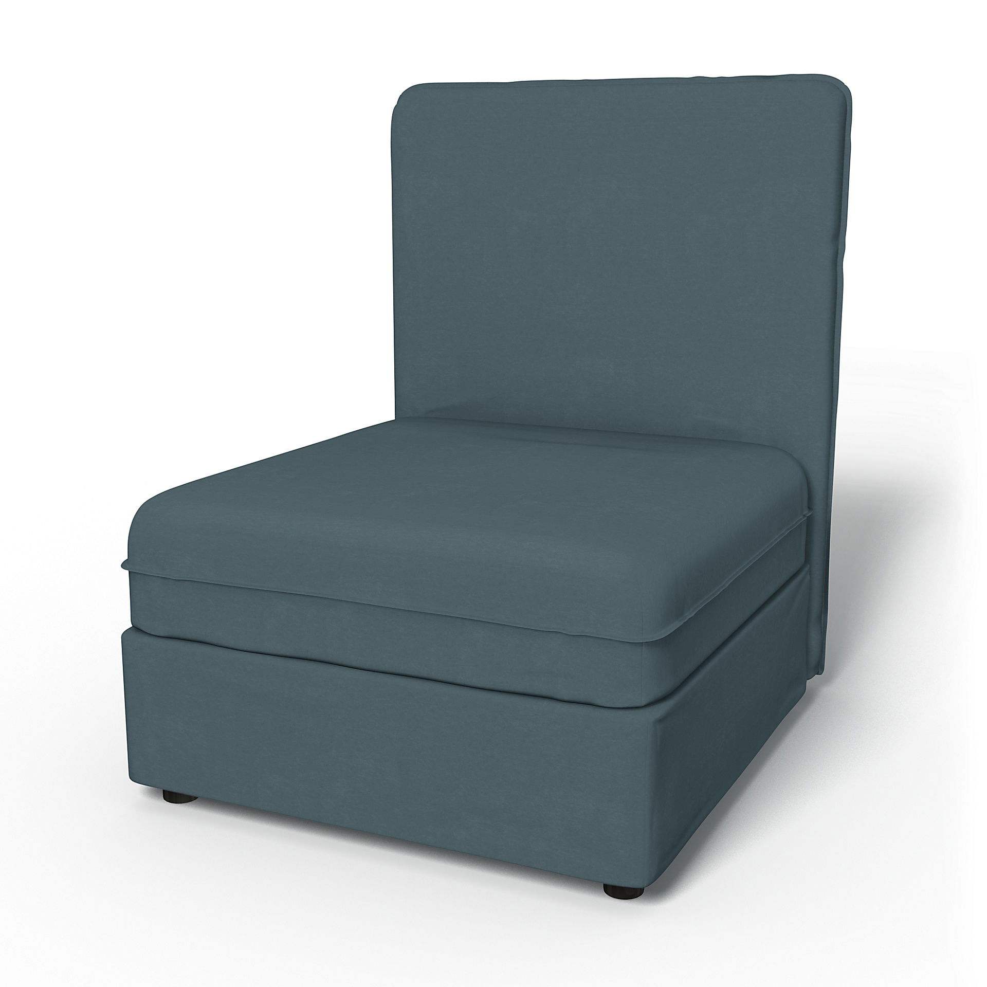 IKEA - Vallentuna Seat Module with High Back and Storage Cover 80x100cm 32x39in, Duck Egg, Velvet - Bemz