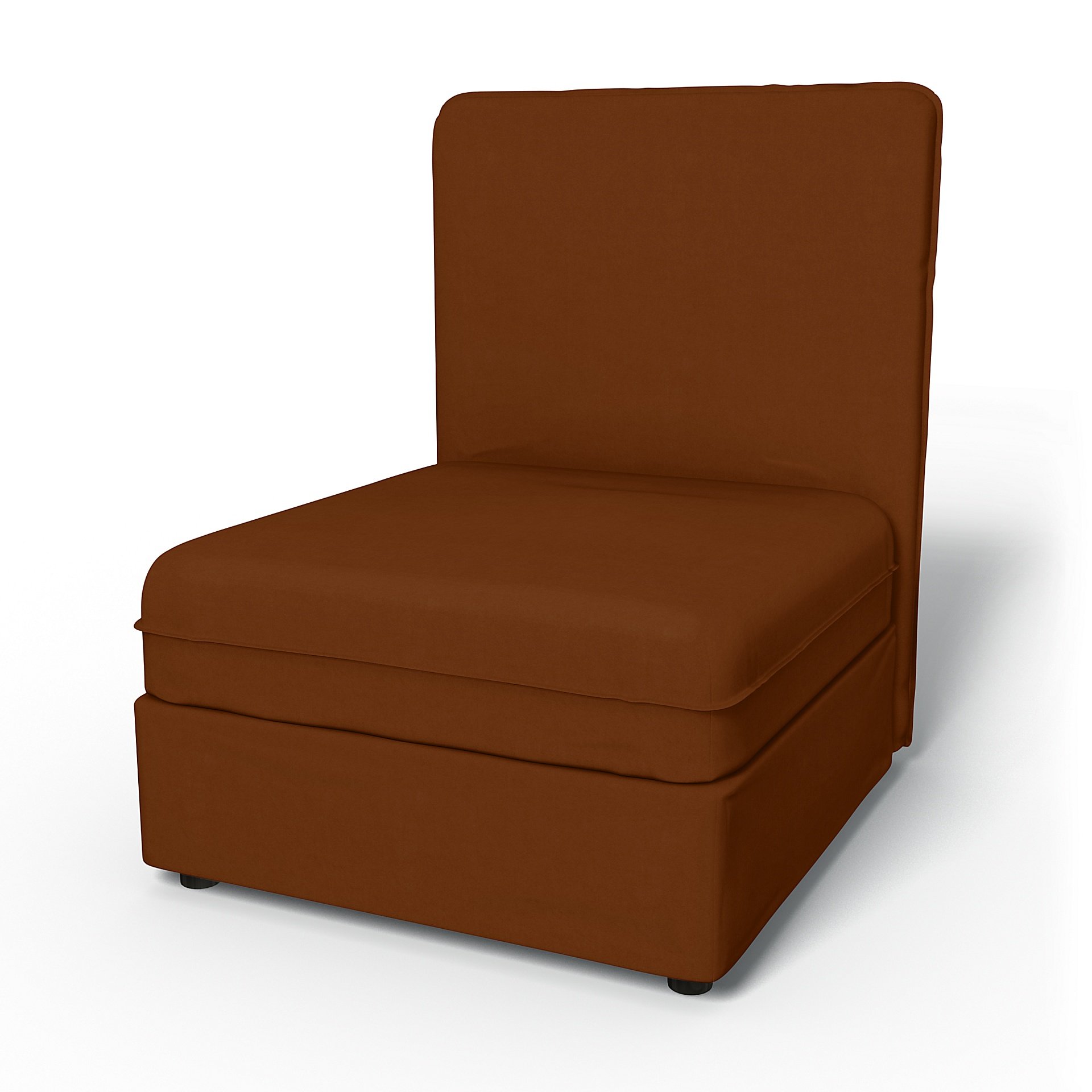 IKEA - Vallentuna Seat Module with High Back and Storage Cover 80x100cm 32x39in, Cinnamon, Velvet - 