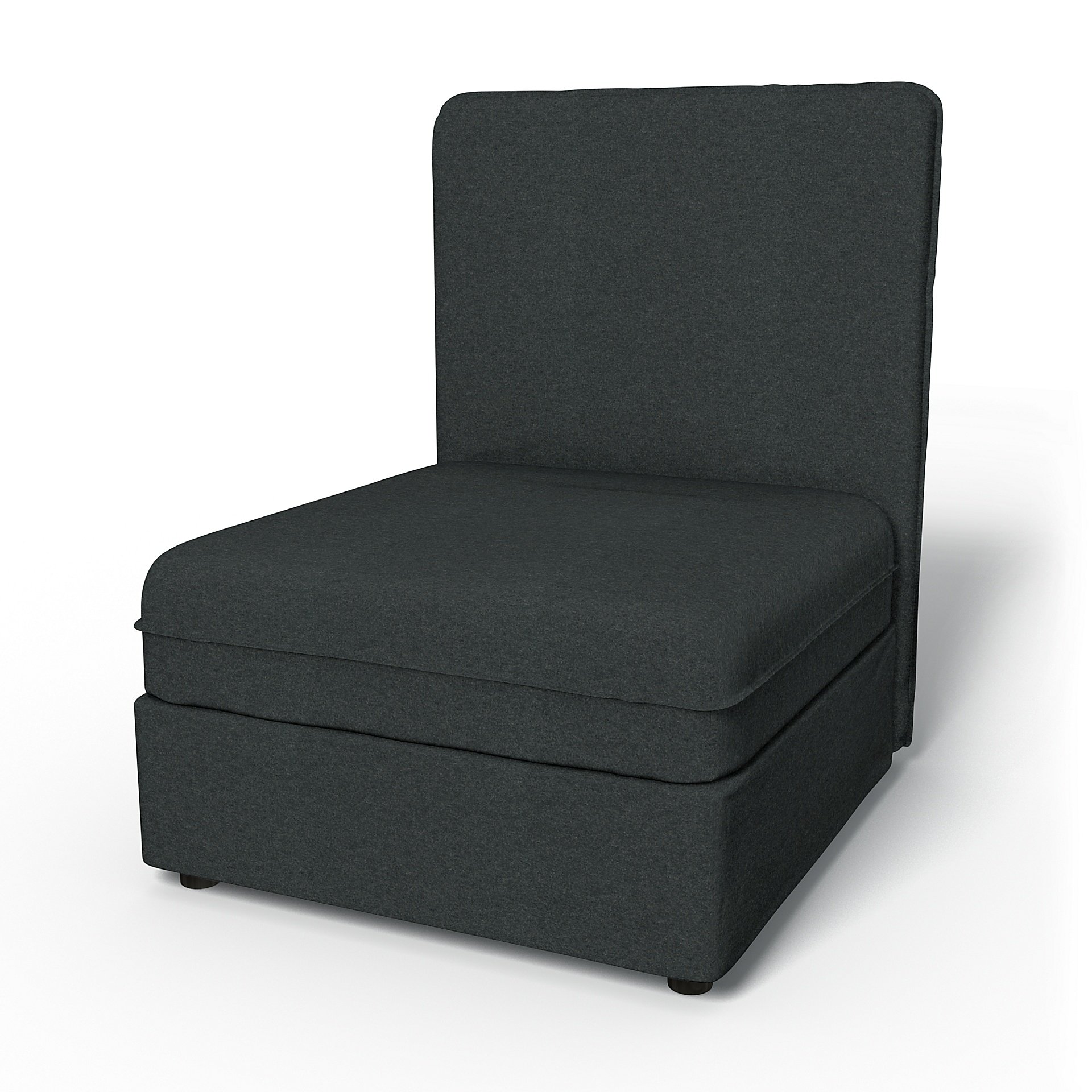 IKEA - Vallentuna Seat Module with High Back and Storage Cover 80x100cm 32x39in, Stone, Wool - Bemz
